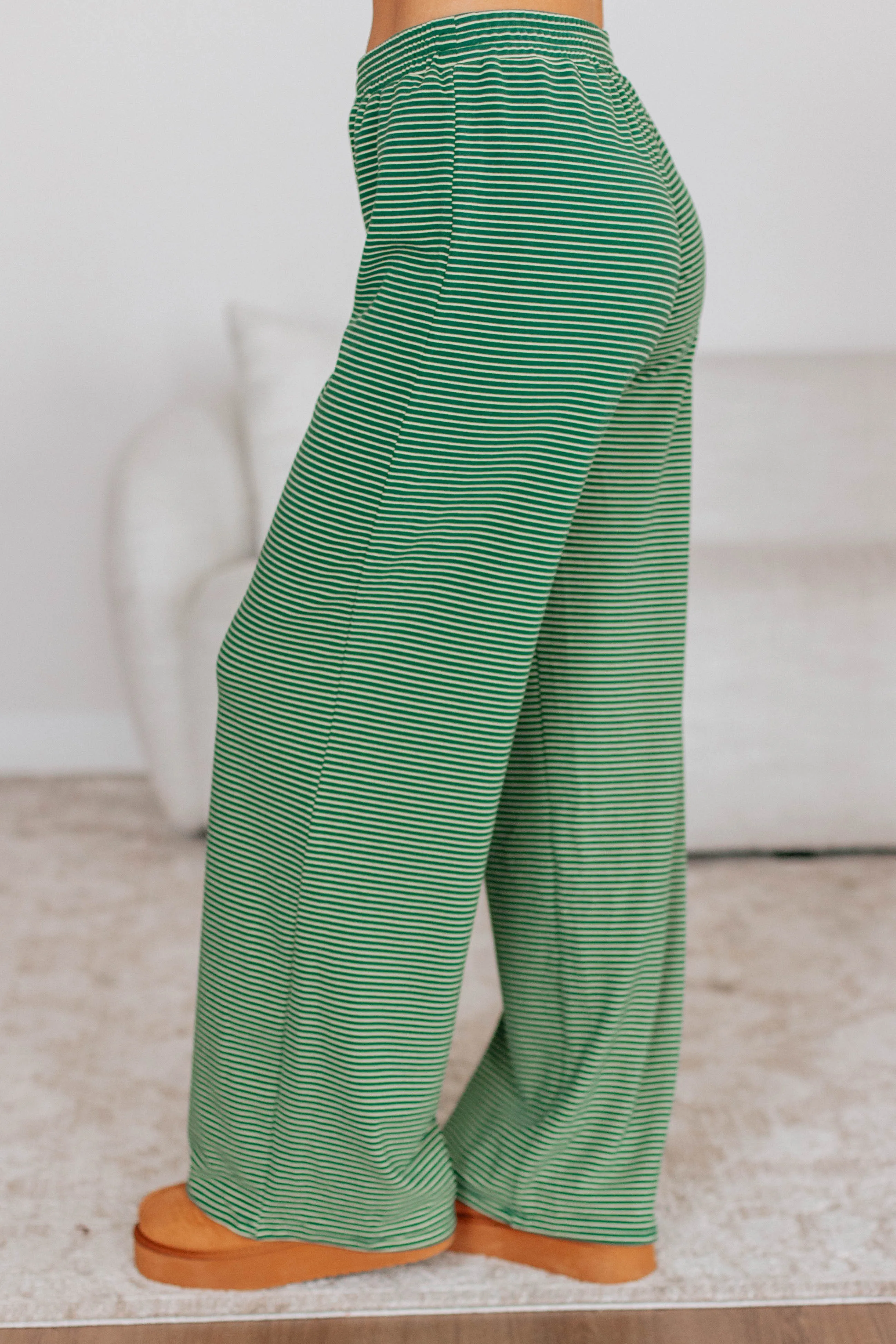Cayla Striped Pants - Hunter Green Mix sold by Wild Oak Boutique product image thumbnail 3
