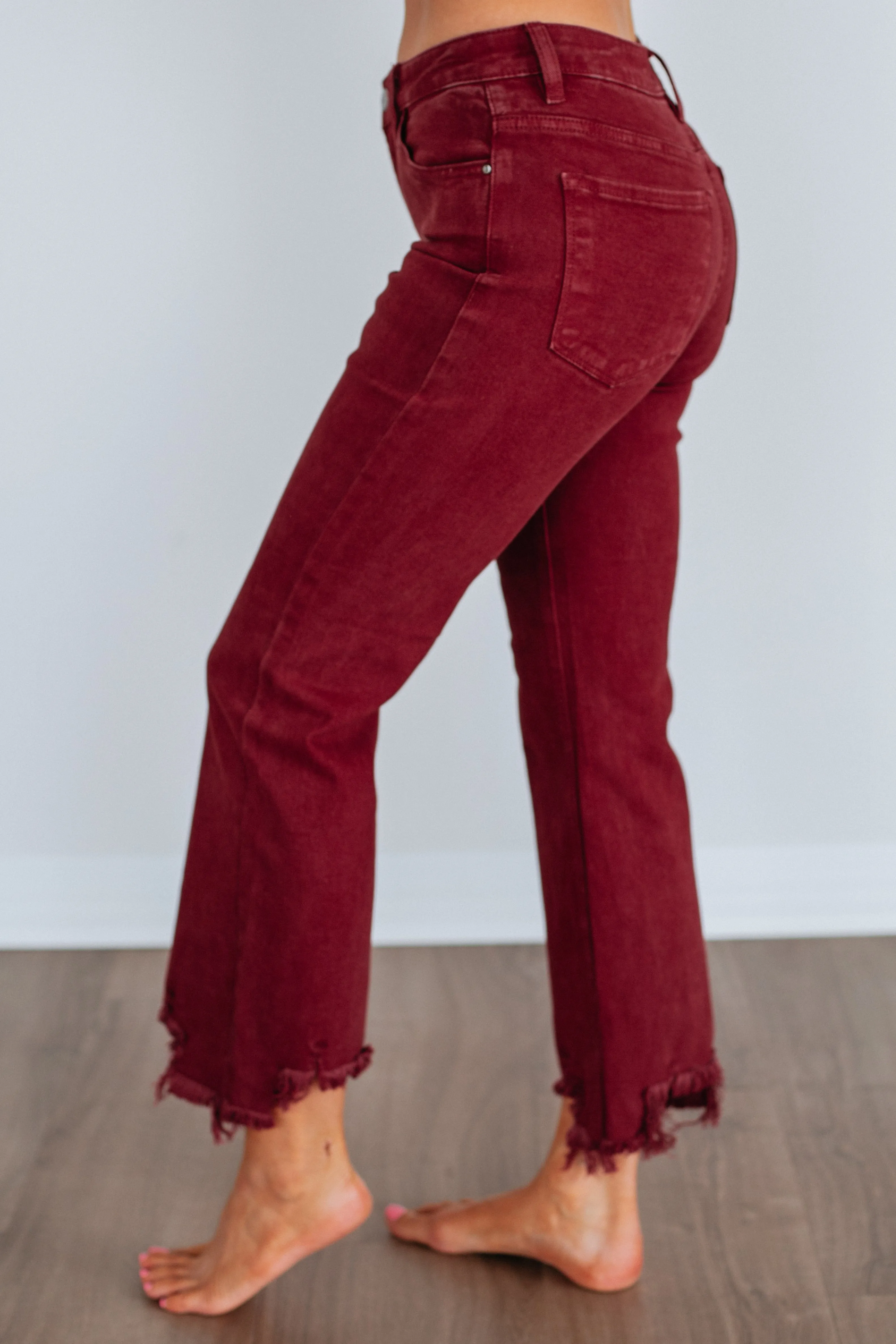 Neona Risen Jeans - Wine sold by Wild Oak Boutique product image thumbnail 2