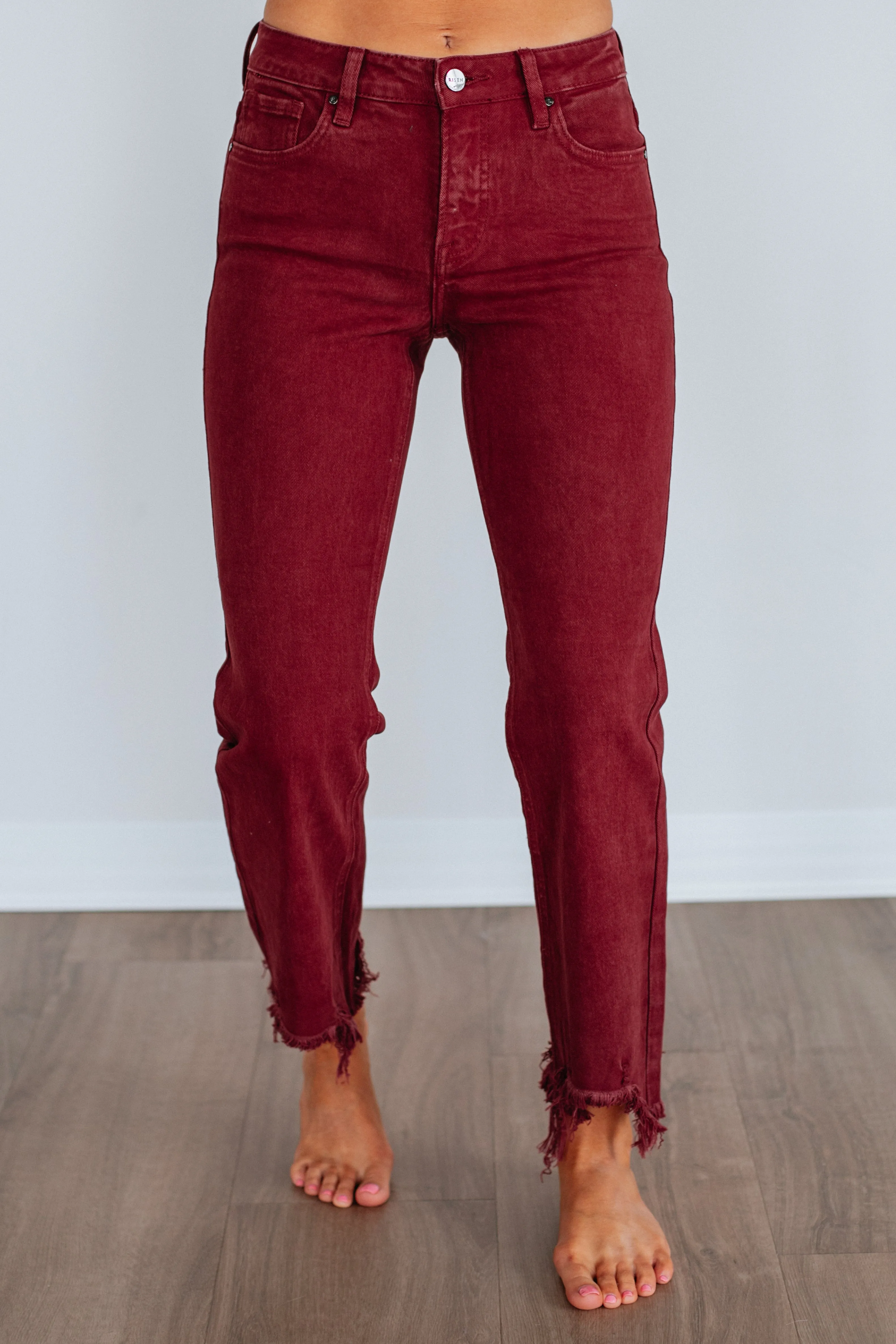 Neona Risen Jeans - Wine sold by Wild Oak Boutique product image thumbnail 5