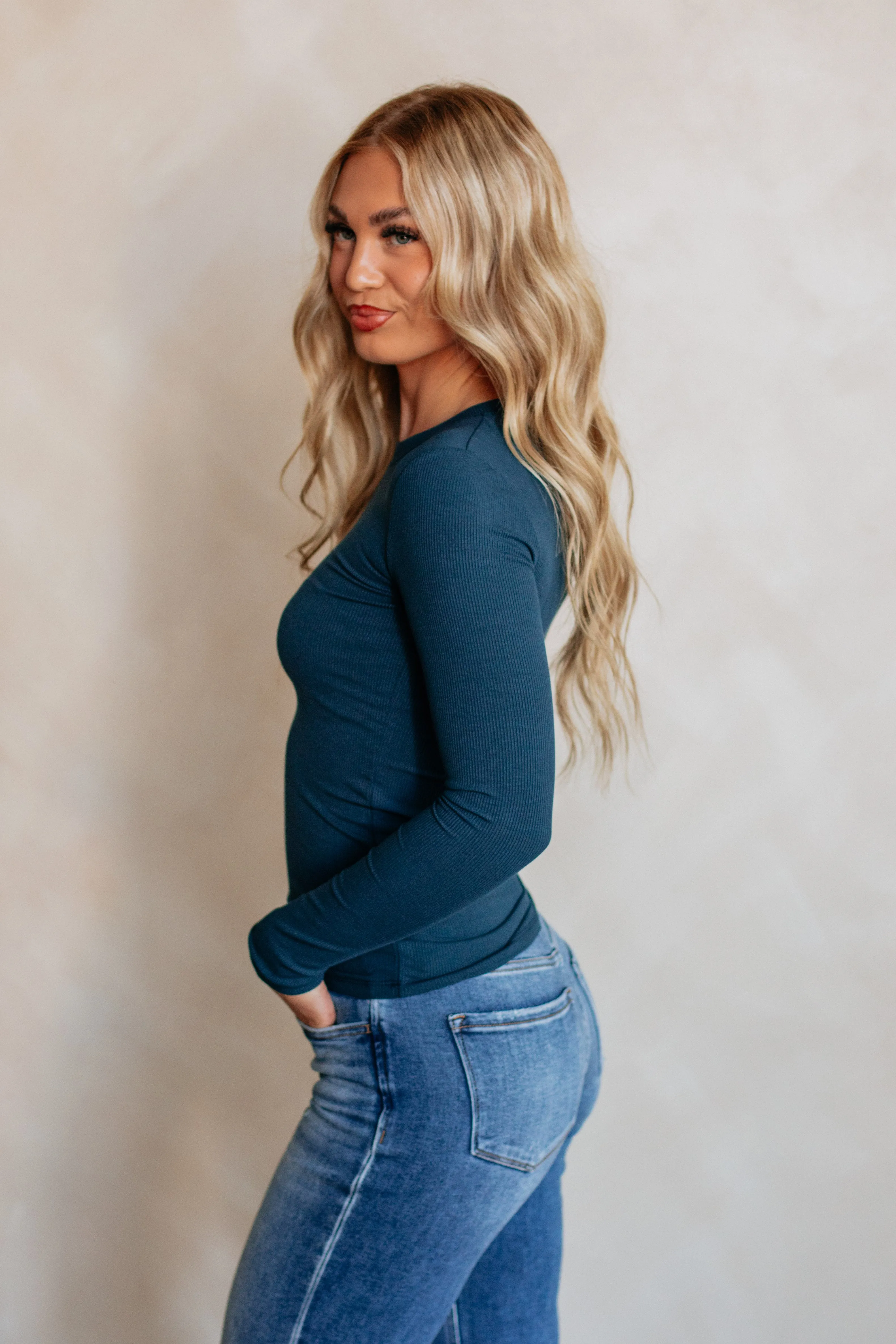 Remi Ribbed Top - Midnight sold by Wild Oak Boutique product image thumbnail 3