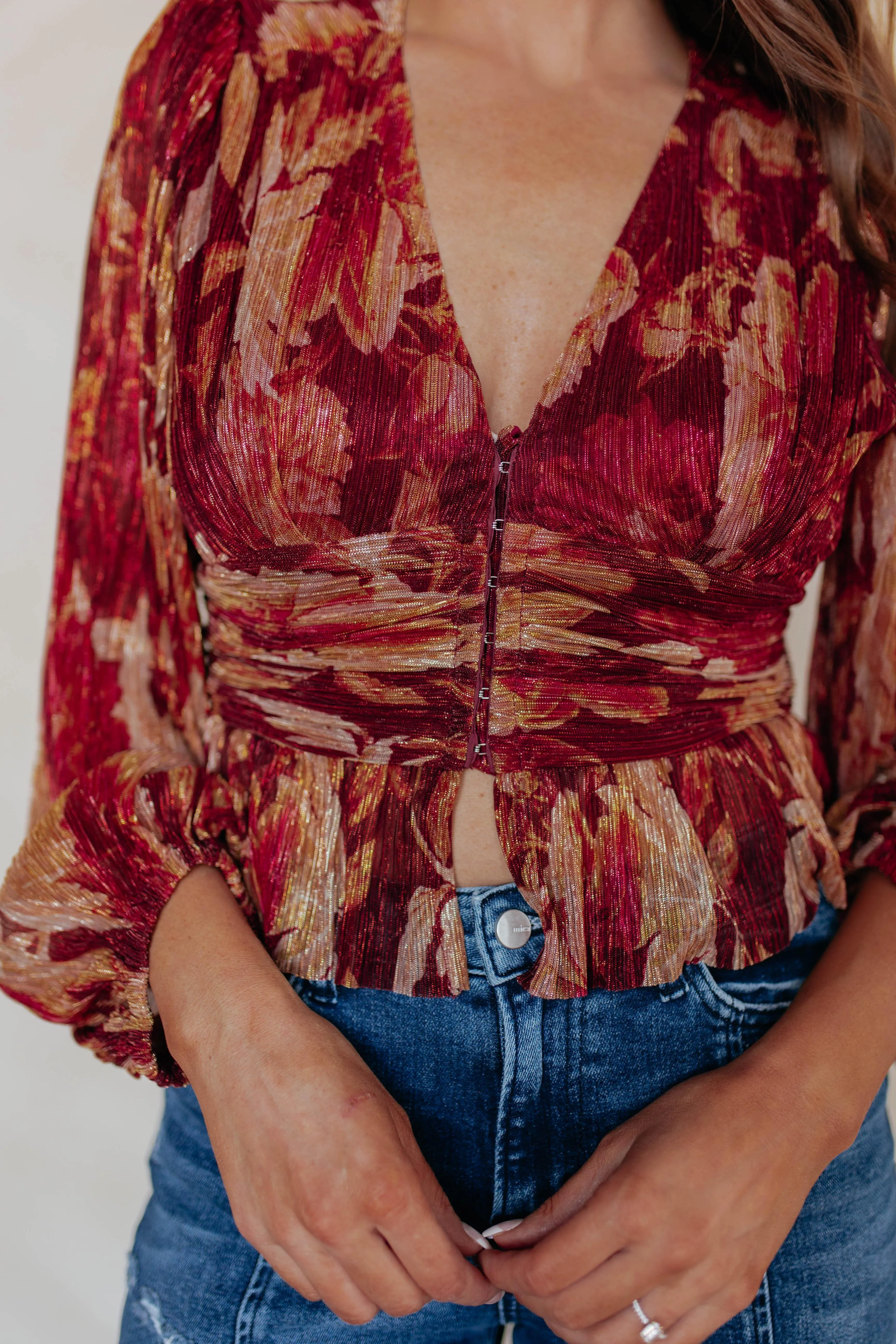 Malana Floral Top sold by Wild Oak Boutique