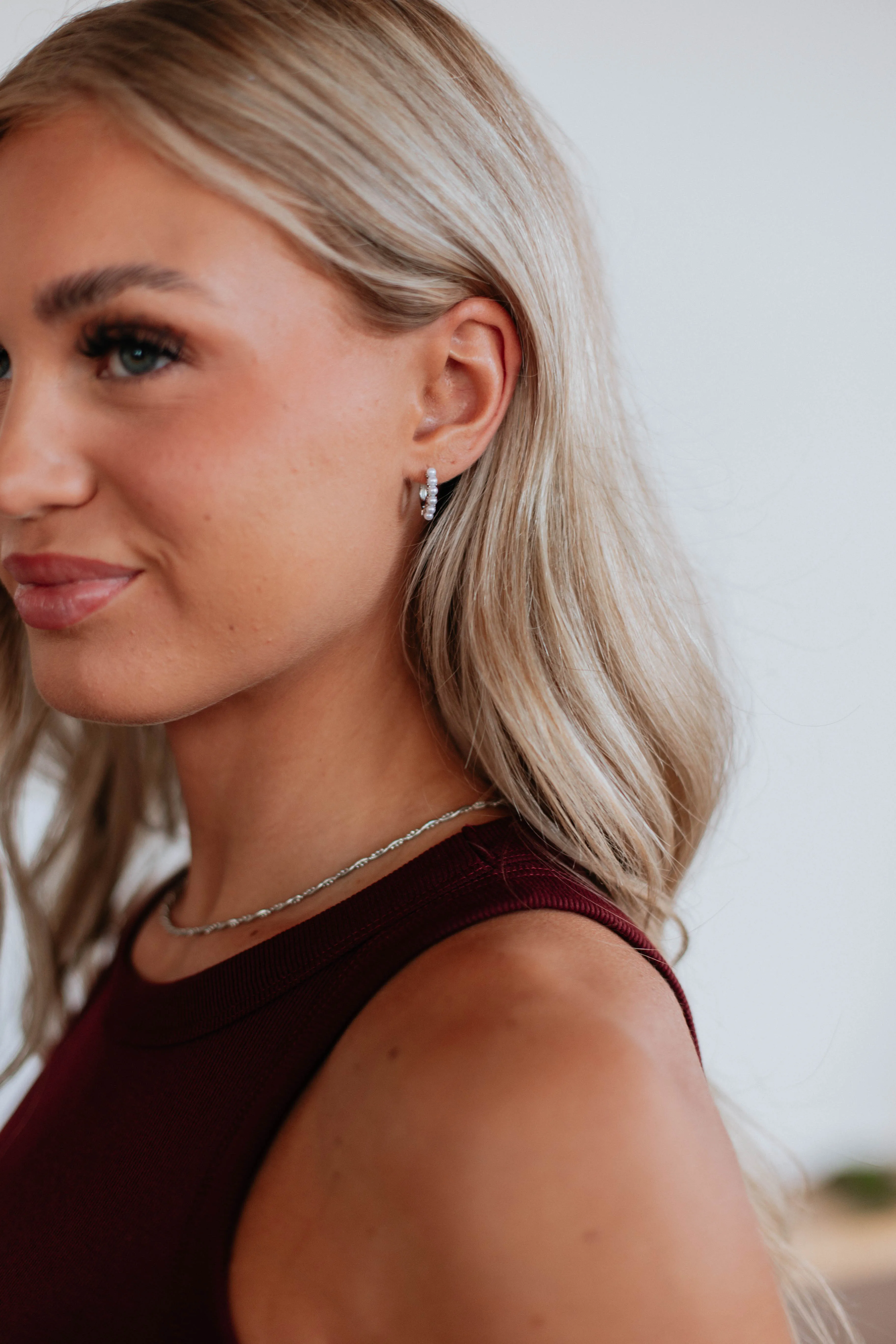 Fiora Huggie Hoop Earrings sold by Wild Oak Boutique product image thumbnail 4