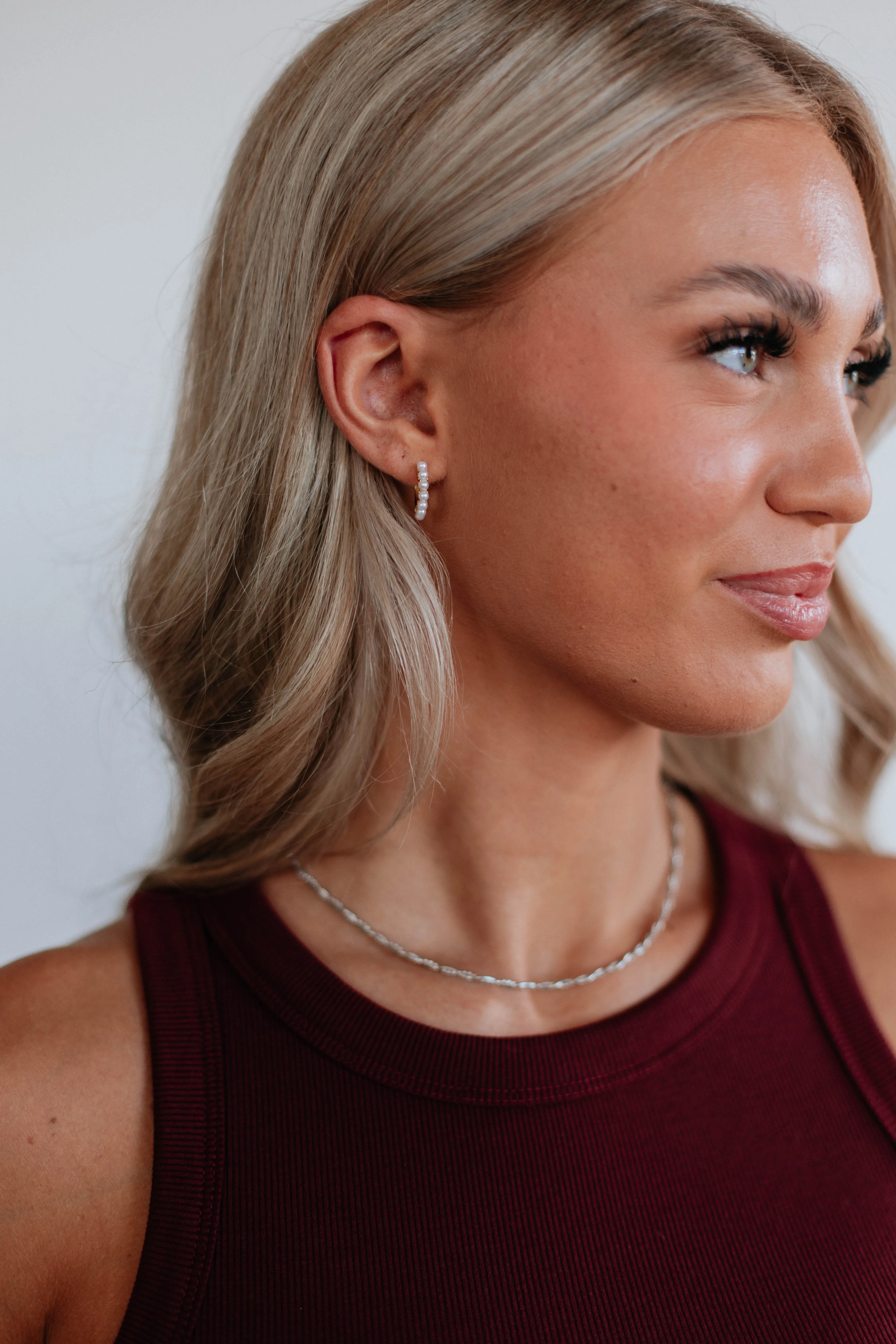 Fiora Huggie Hoop Earrings sold by Wild Oak Boutique product image thumbnail 2