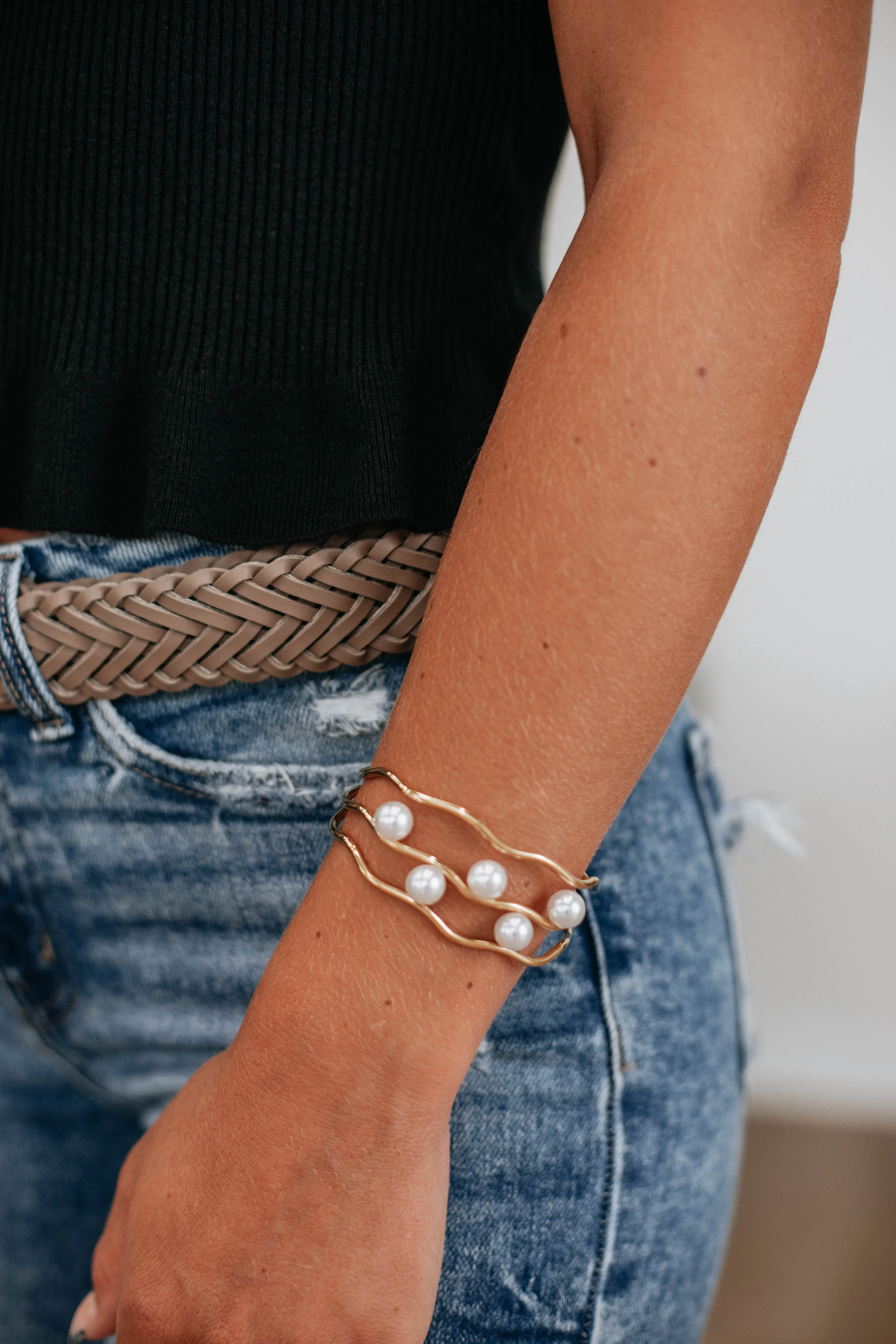 Pia Pearl Bangle Bracelet sold by Wild Oak Boutique product image thumbnail 3