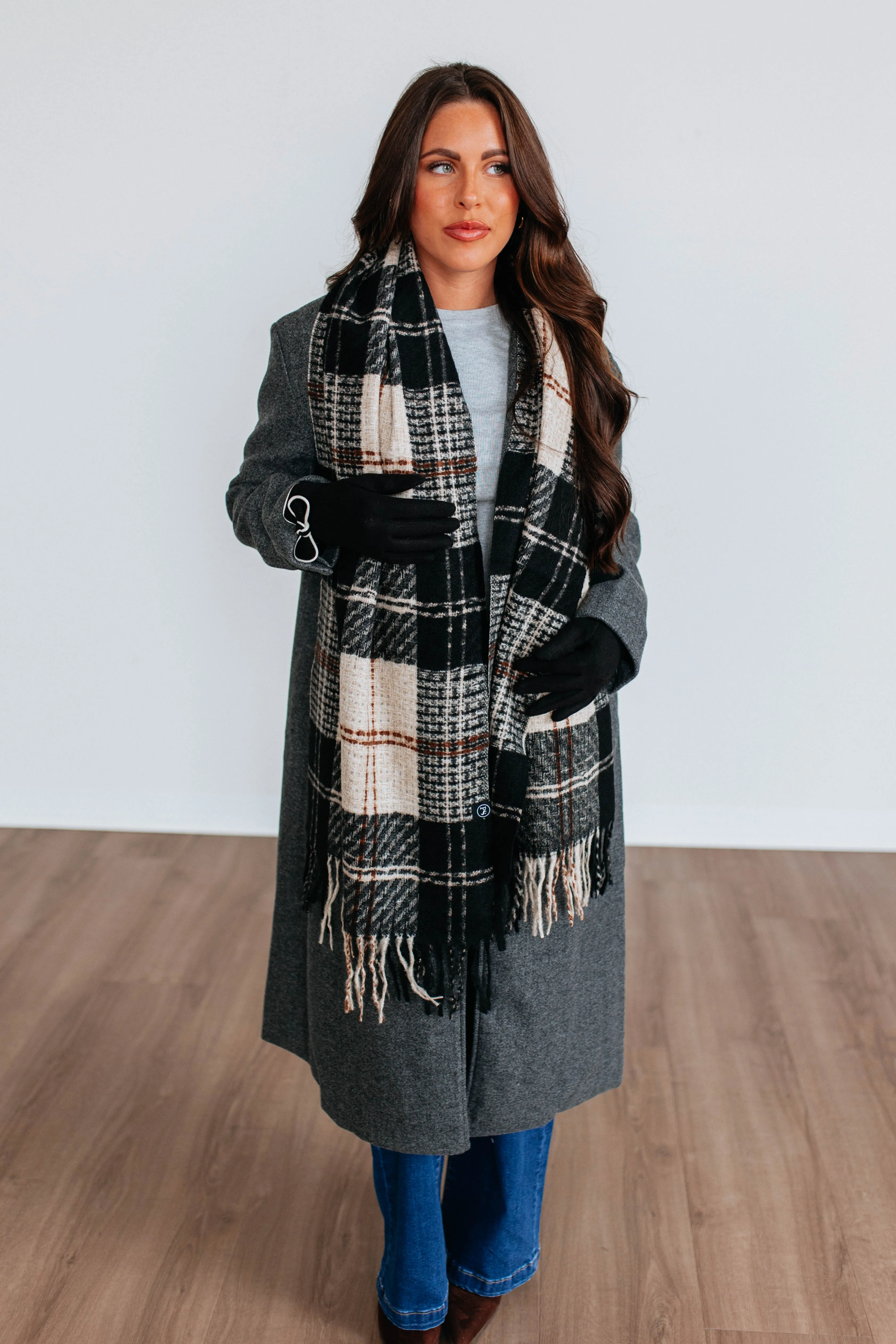 Cozy Up Plaid Scarf sold by Wild Oak Boutique product image thumbnail 2