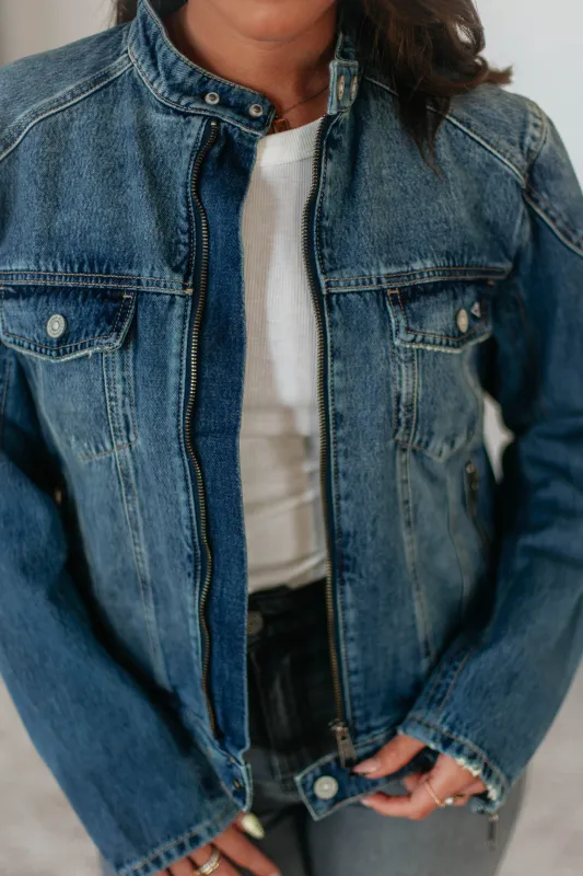 Rebel Hidden Denim Jacket - Havoc sold by Wild Oak Boutique