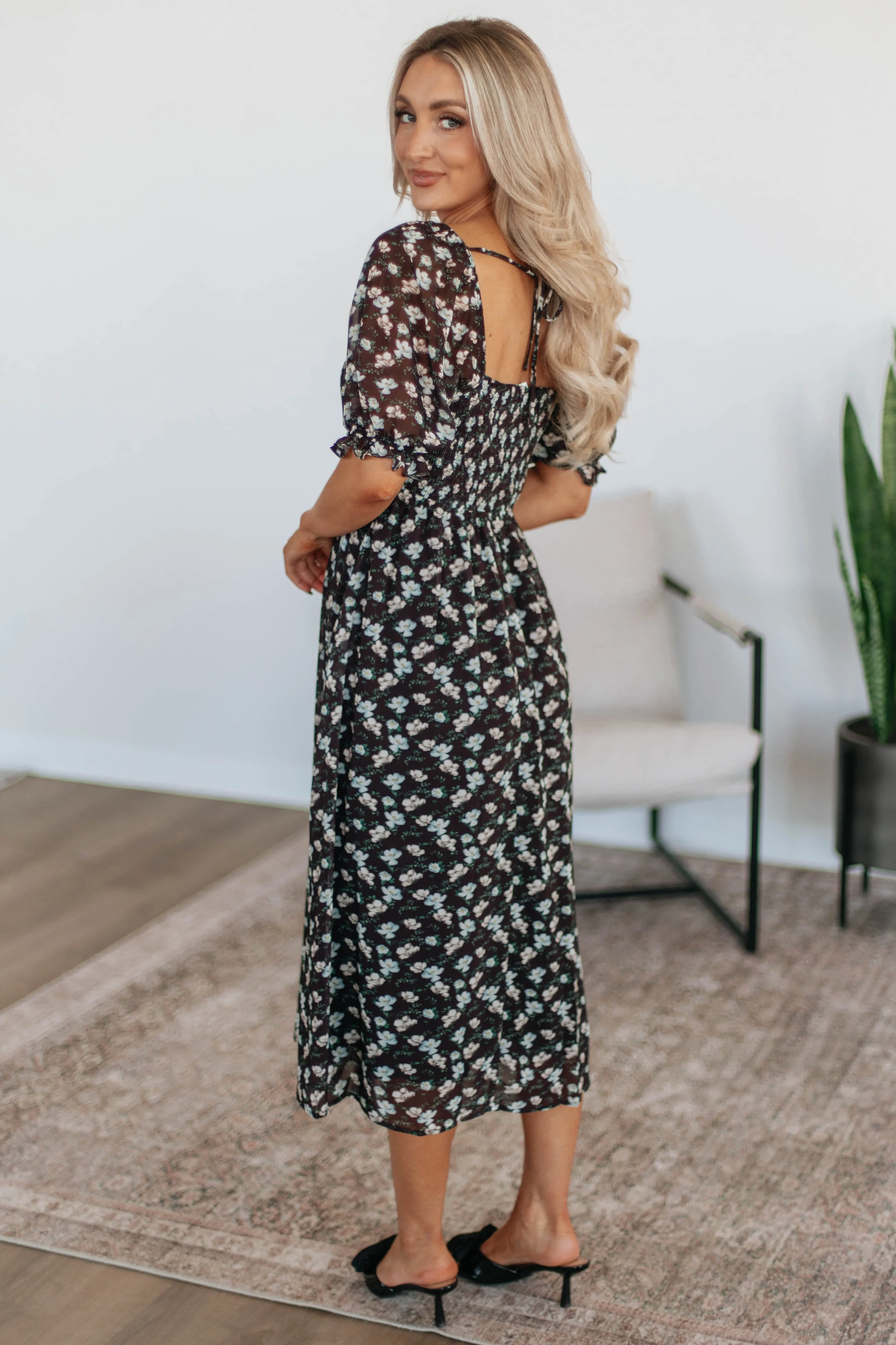 Fauna Floral Midi Dress sold by Wild Oak Boutique product image thumbnail 5