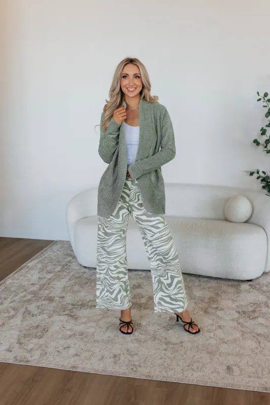 Jazette Wide Leg Pants - Sage sold by Wild Oak Boutique