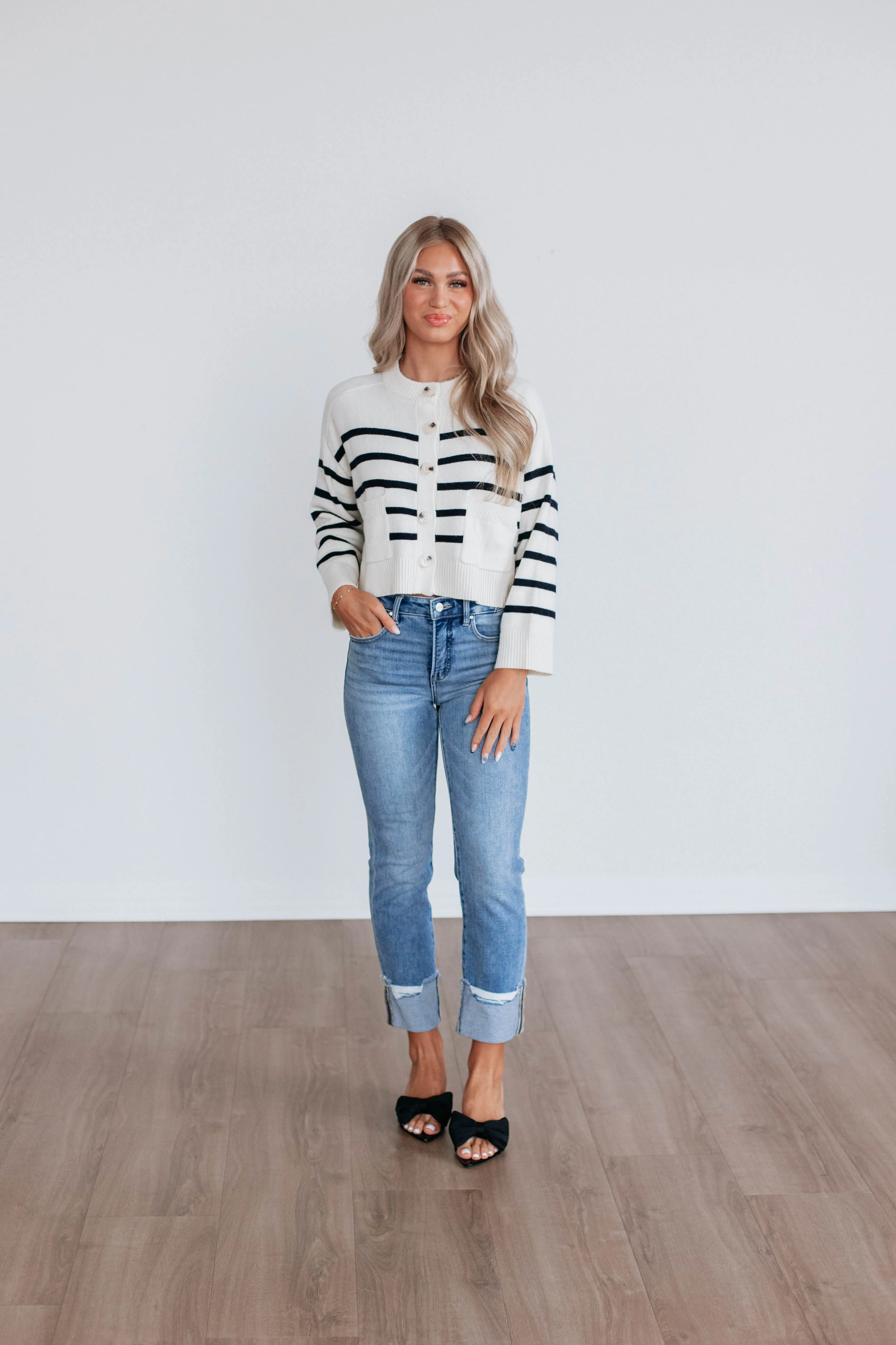 Harbor Striped Cardigan sold by Wild Oak Boutique product image thumbnail 5