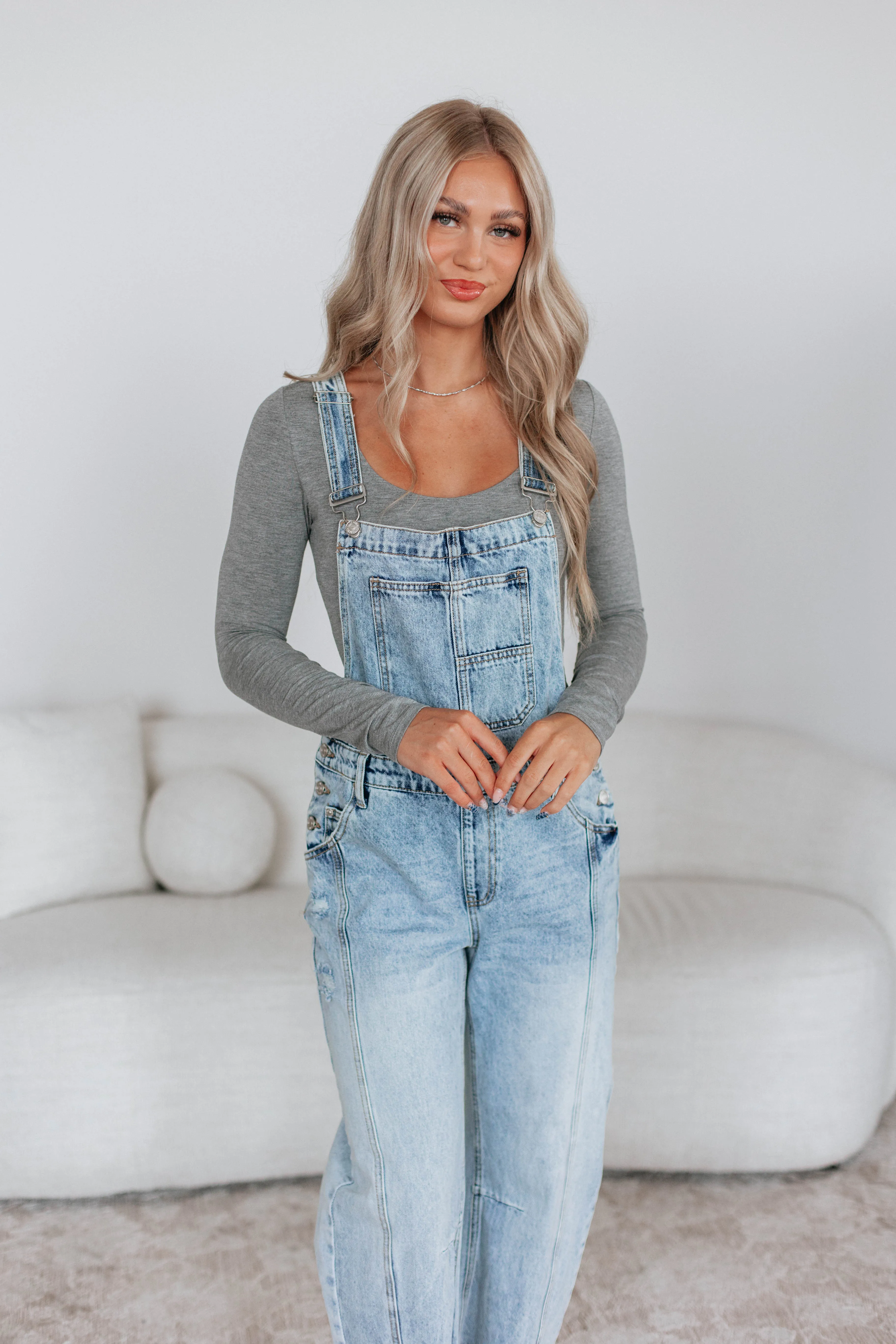 Debby Saige Denim Overalls sold by Wild Oak Boutique product image thumbnail 2