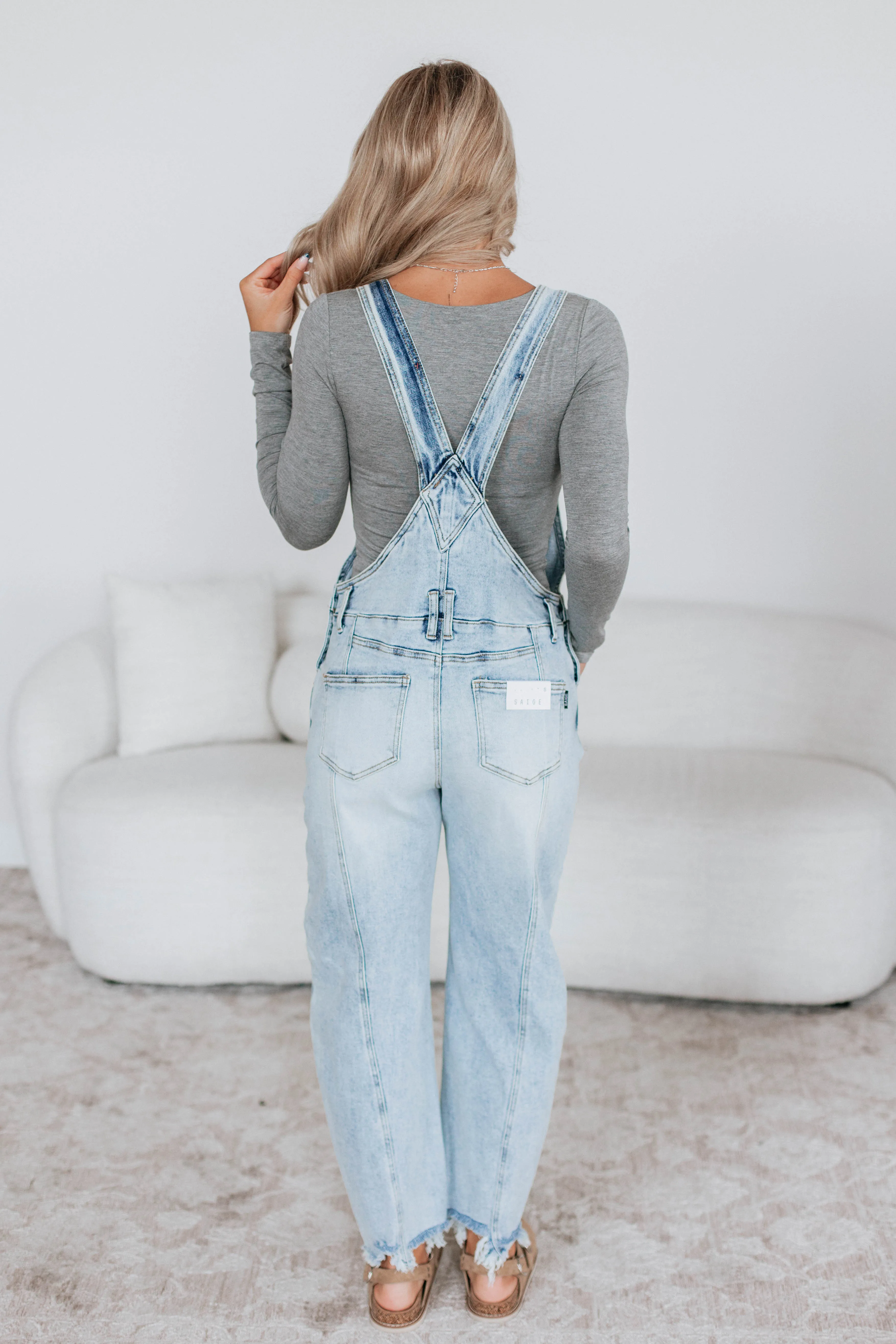 Debby Saige Denim Overalls sold by Wild Oak Boutique product image thumbnail 5