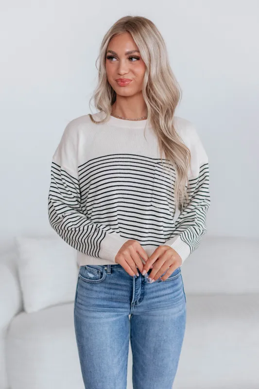 Alaina Striped Sweater sold by Wild Oak Boutique