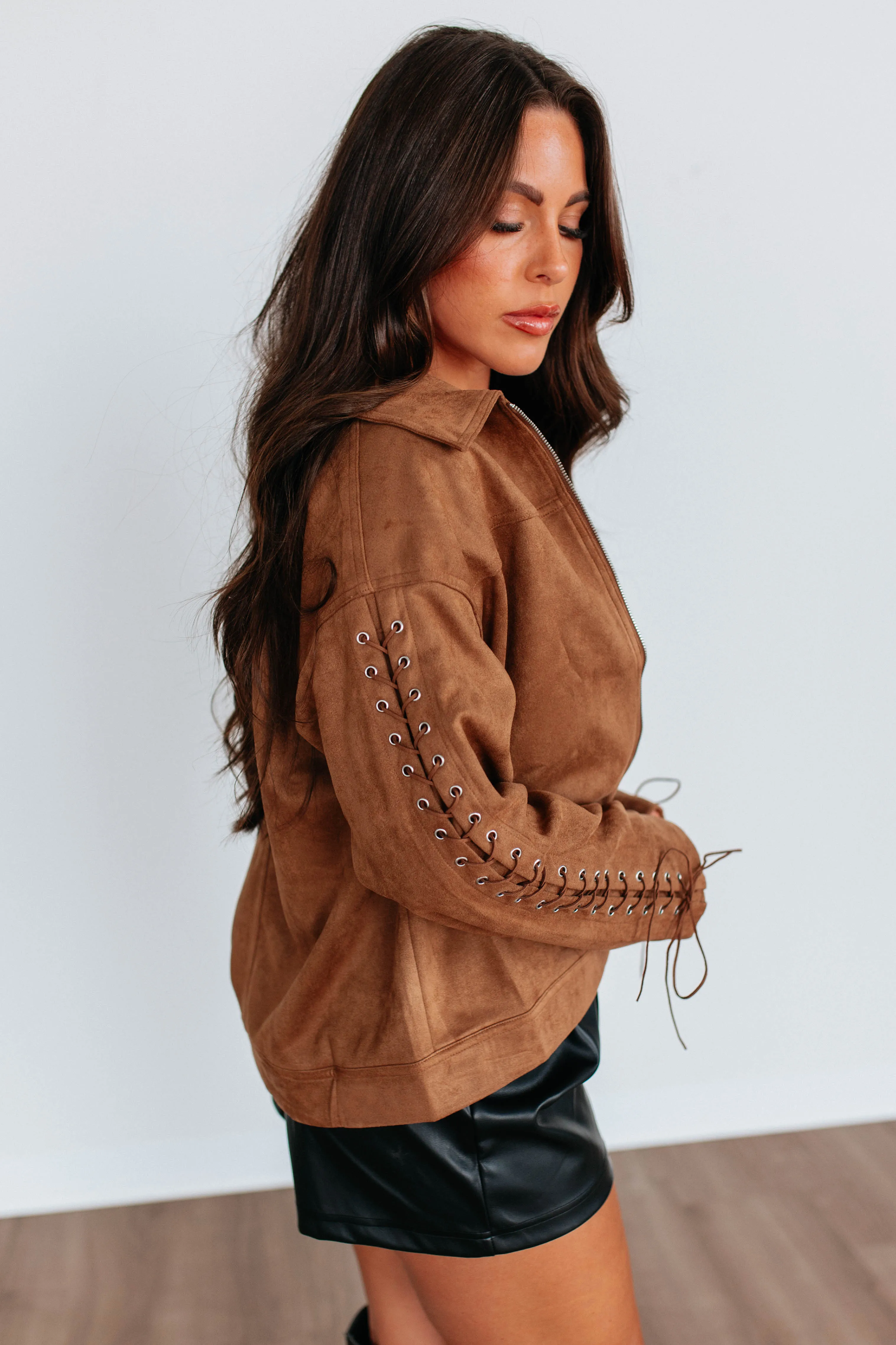 Laina Suede Jacket sold by Wild Oak Boutique