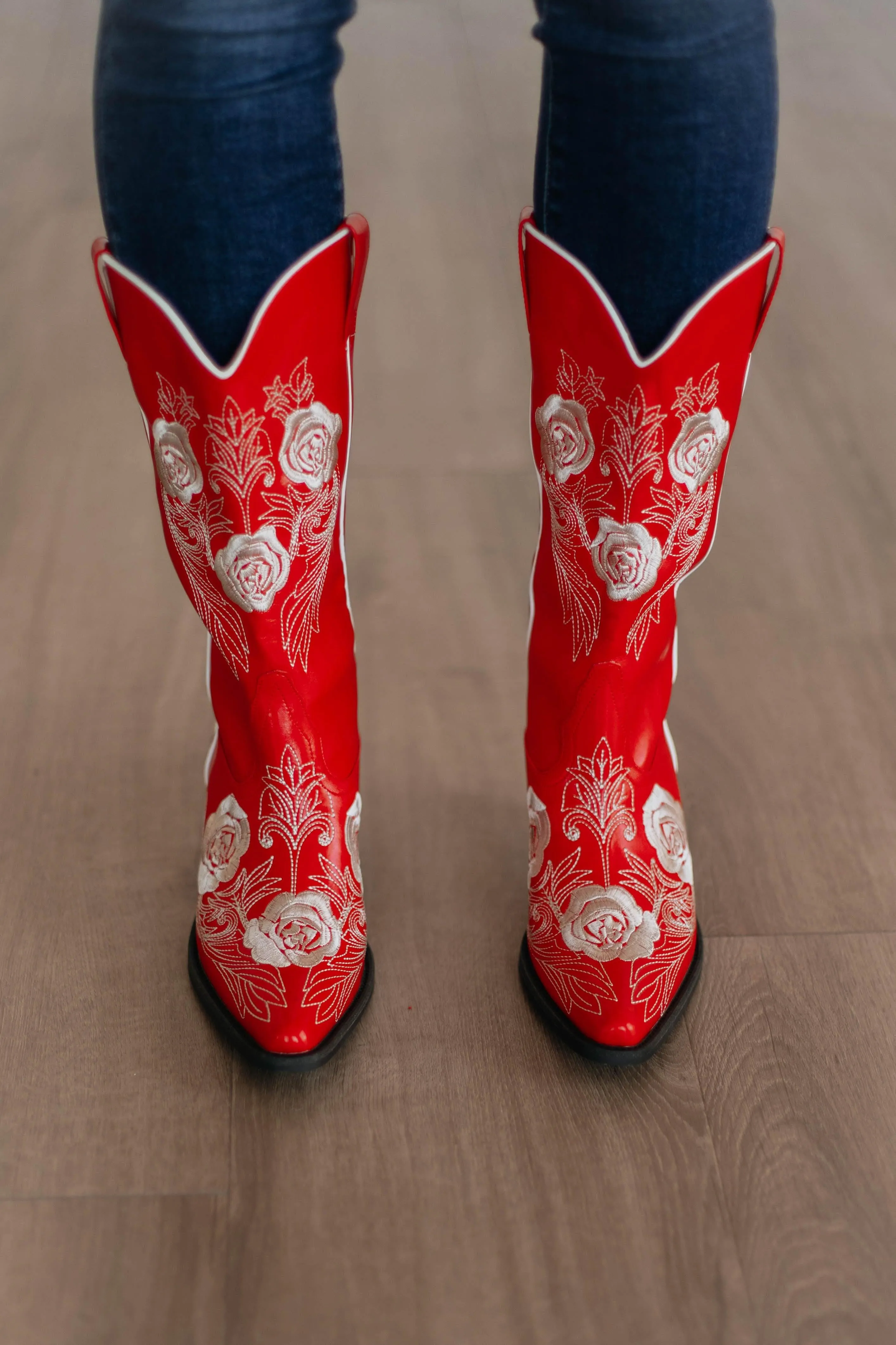 Center Stage Cowgirl Boots - Cherry sold by Wild Oak Boutique product image thumbnail 4