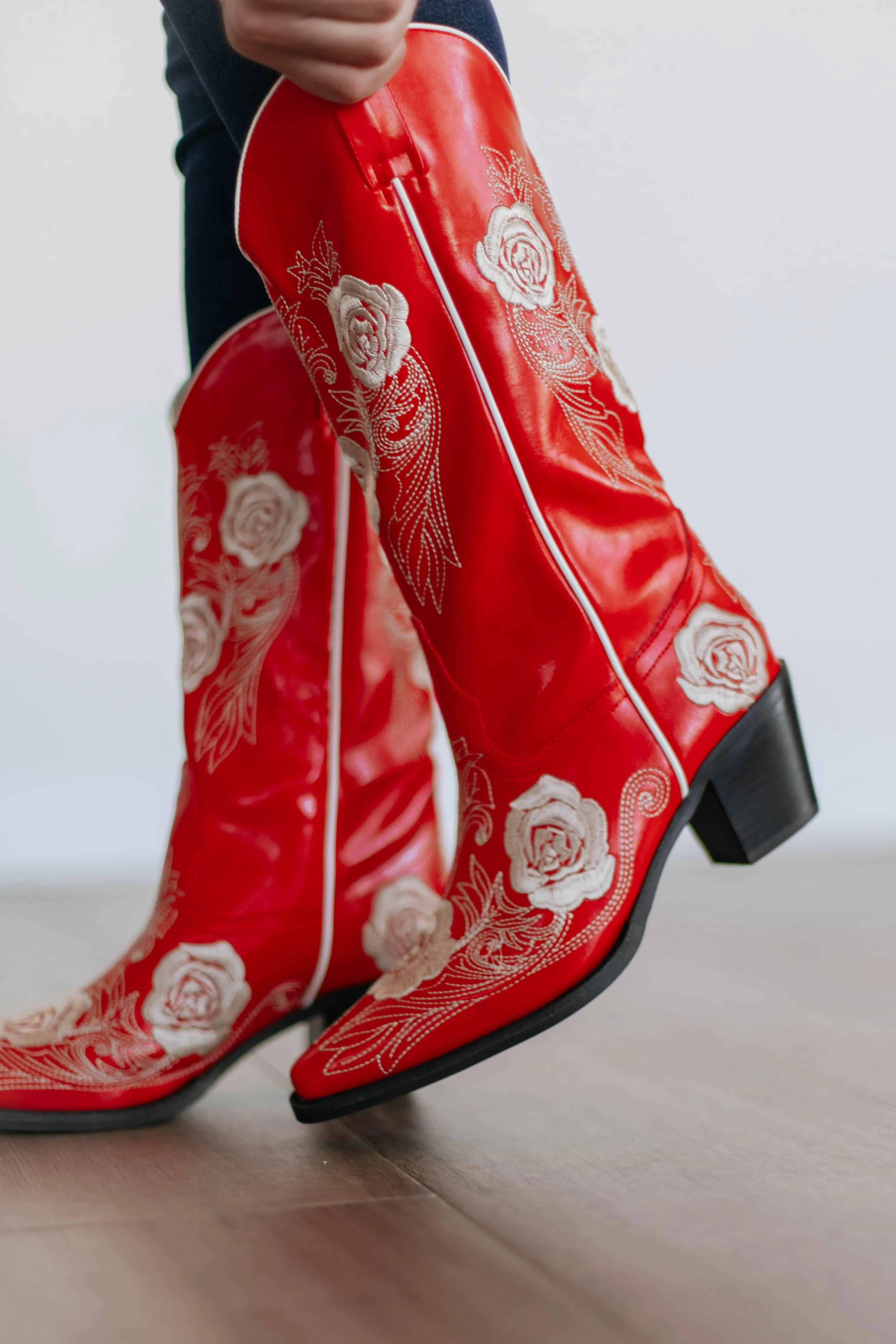 Center Stage Cowgirl Boots - Cherry sold by Wild Oak Boutique product image thumbnail 3