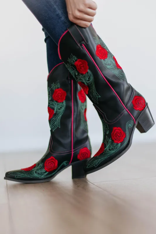 Center Stage Cowgirl Boots - Black made by Mi.iM