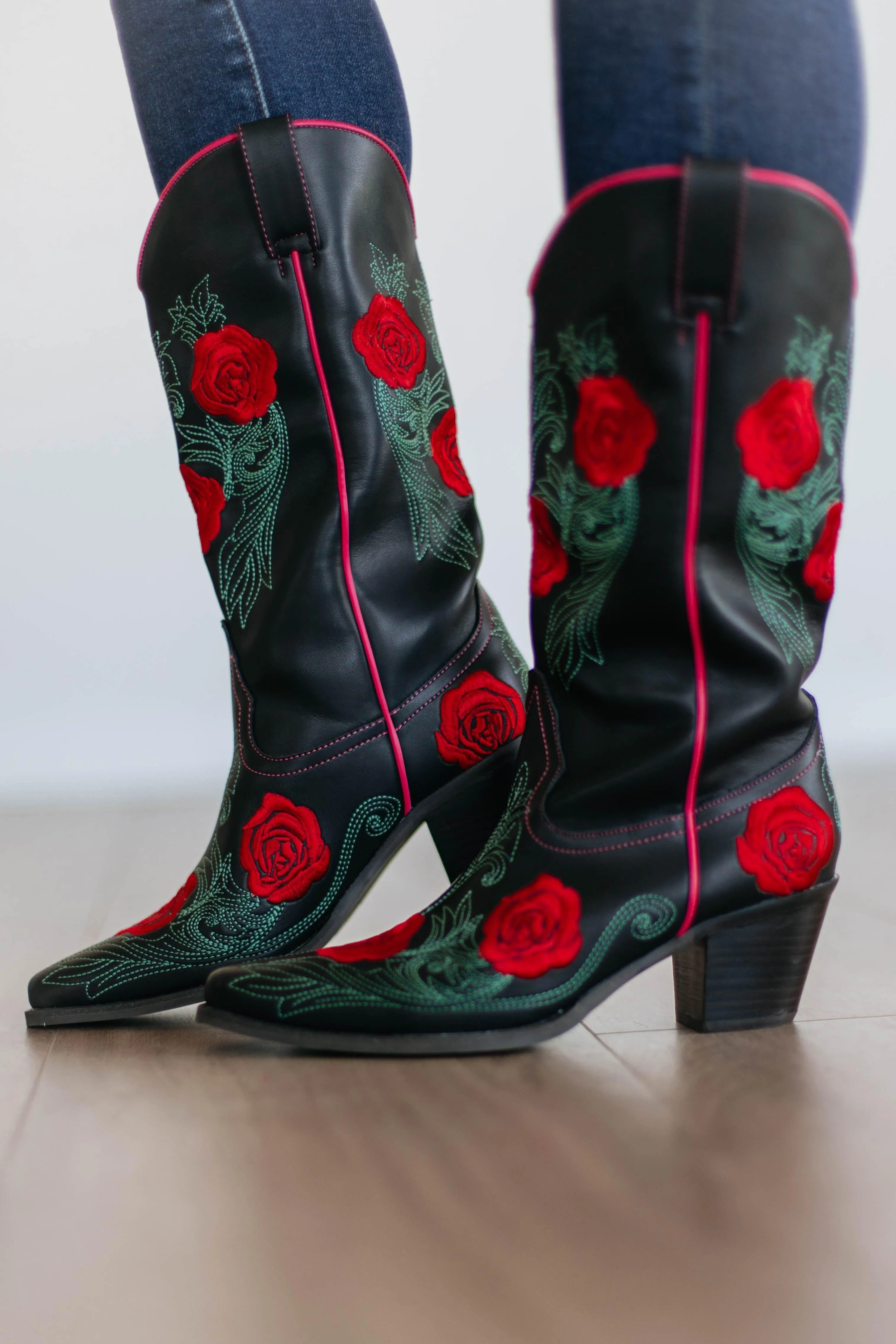 Center Stage Cowgirl Boots - Black sold by Wild Oak Boutique product image thumbnail 4