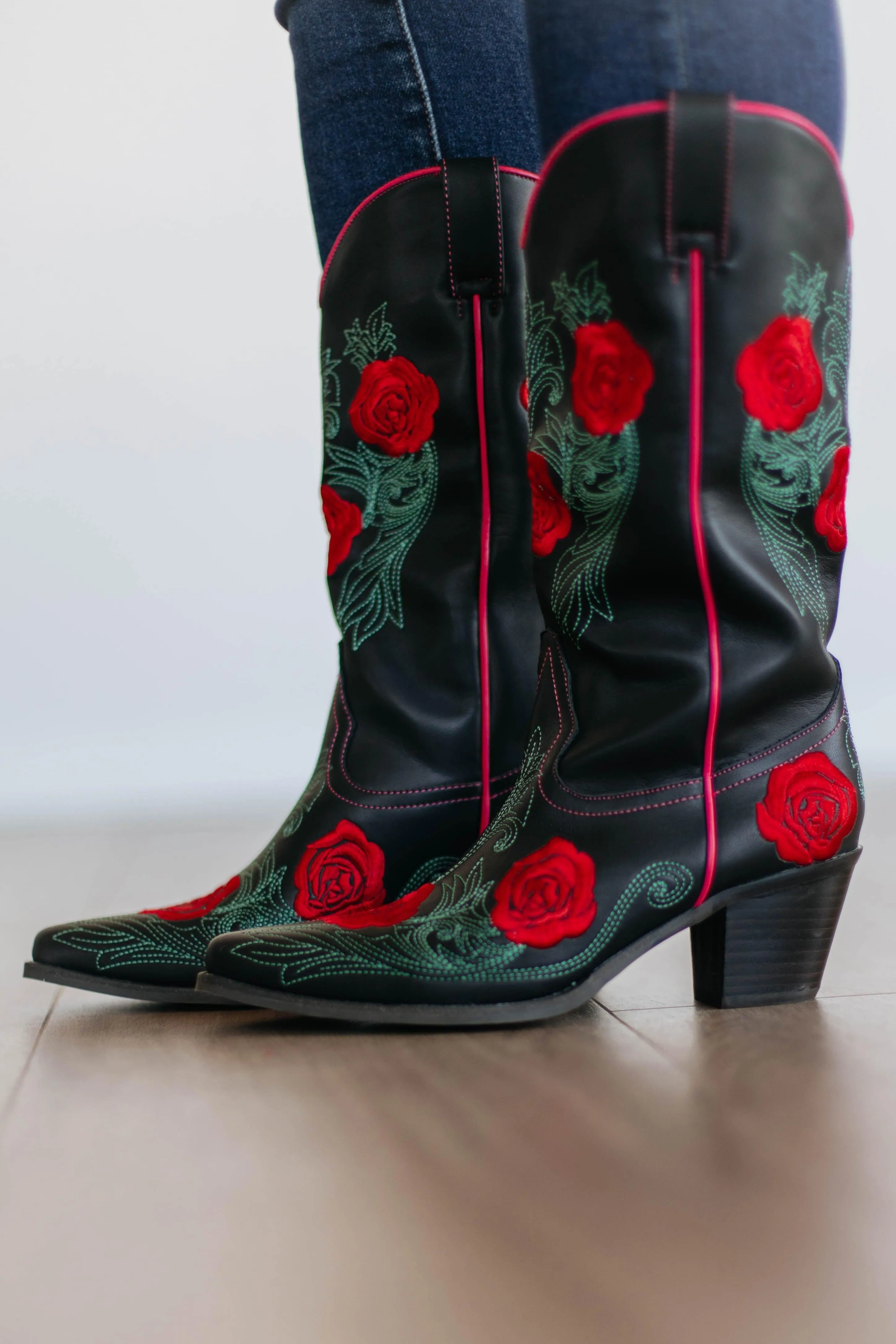 Center Stage Cowgirl Boots - Black sold by Wild Oak Boutique product image thumbnail 2