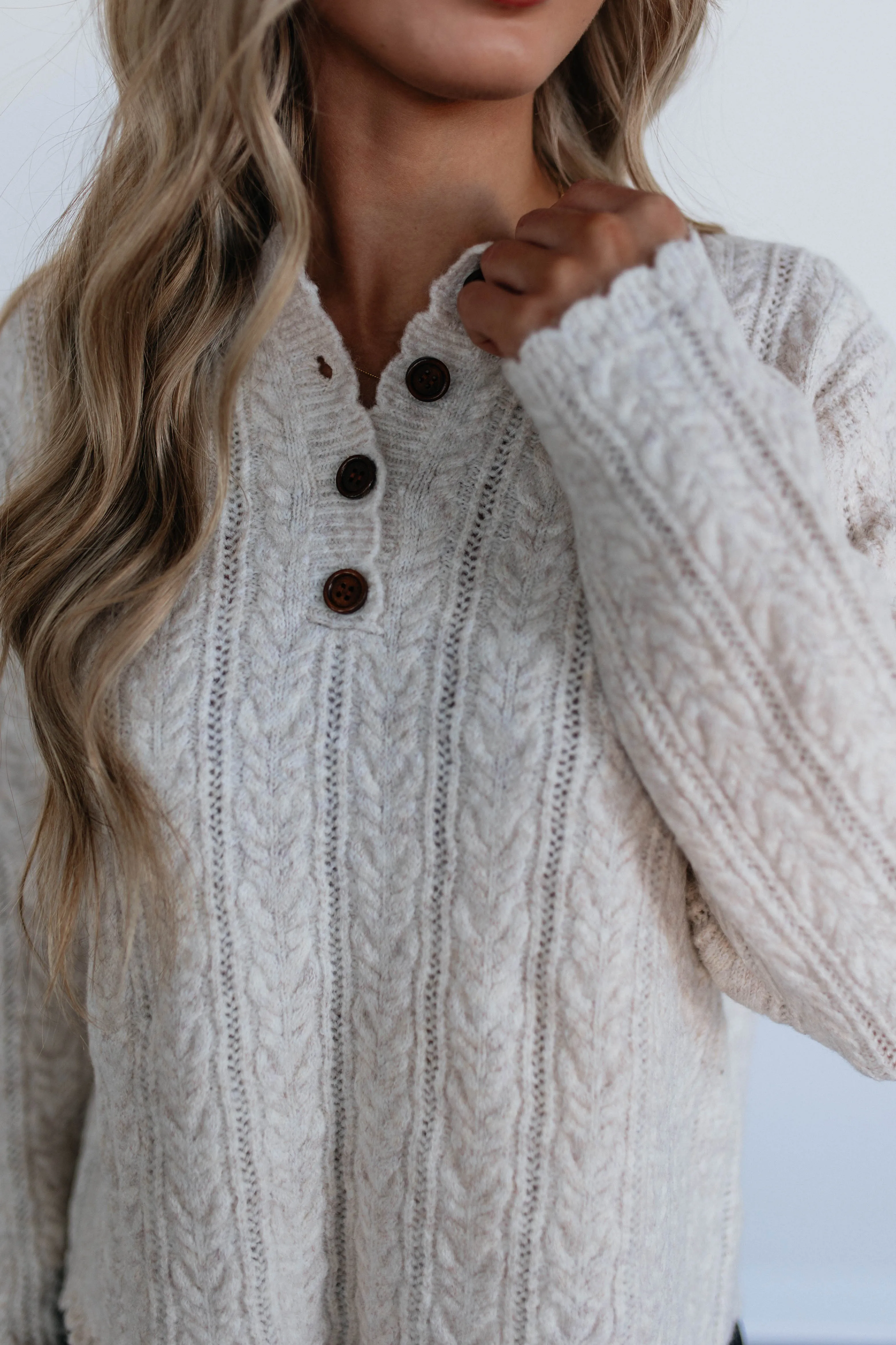 Diane Cable Knit Sweater sold by Wild Oak Boutique product image thumbnail 4
