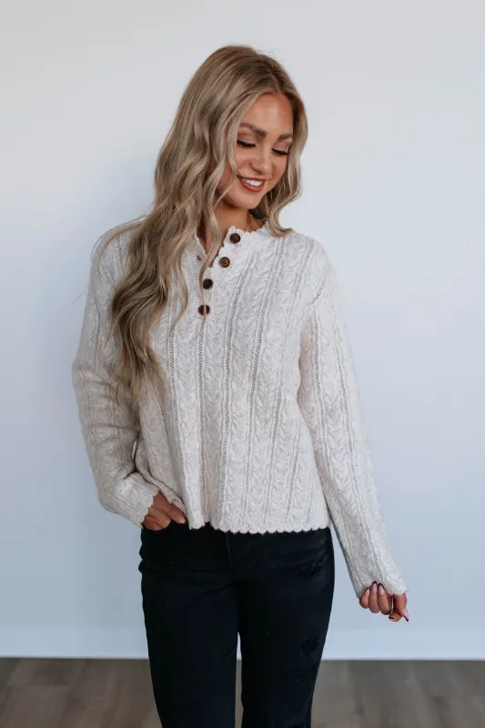 Diane Cable Knit Sweater made by Listicle
