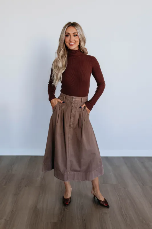 Lynette Midi Skirt sold by Wild Oak Boutique