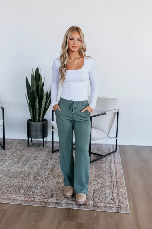 Kirsten Lounge Pants - Spruce made by Rae Mode