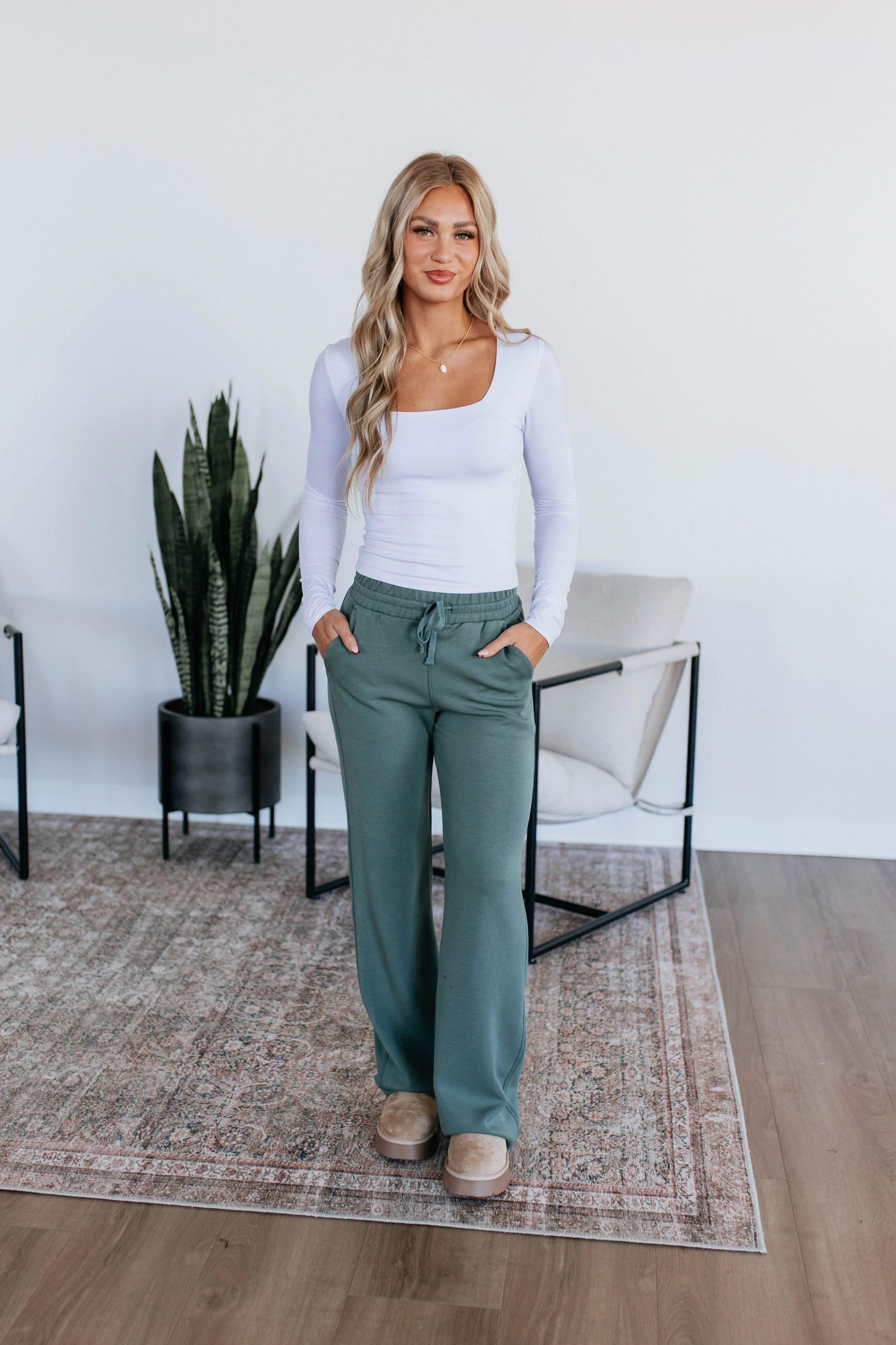 Kirsten Lounge Pants - Spruce sold by Wild Oak Boutique