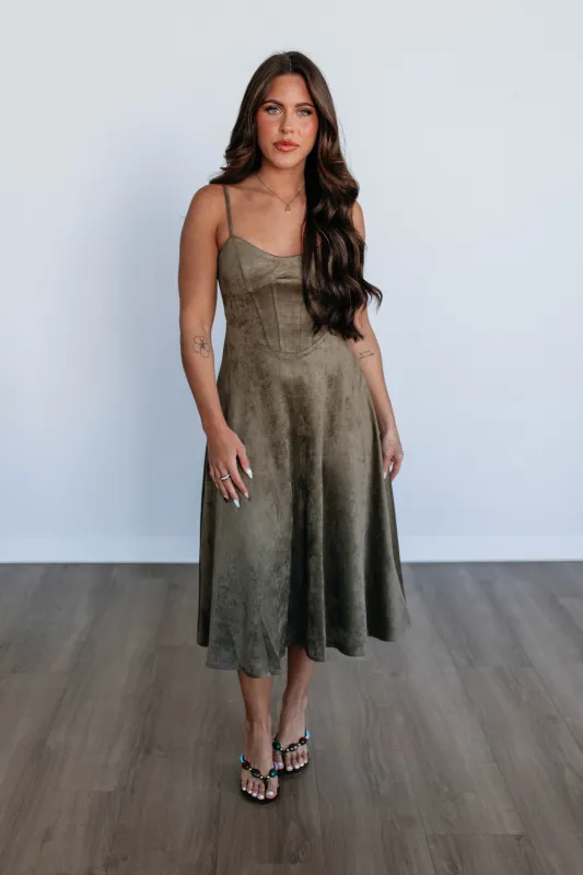 Adrianne Midi Dress sold by Wild Oak Boutique