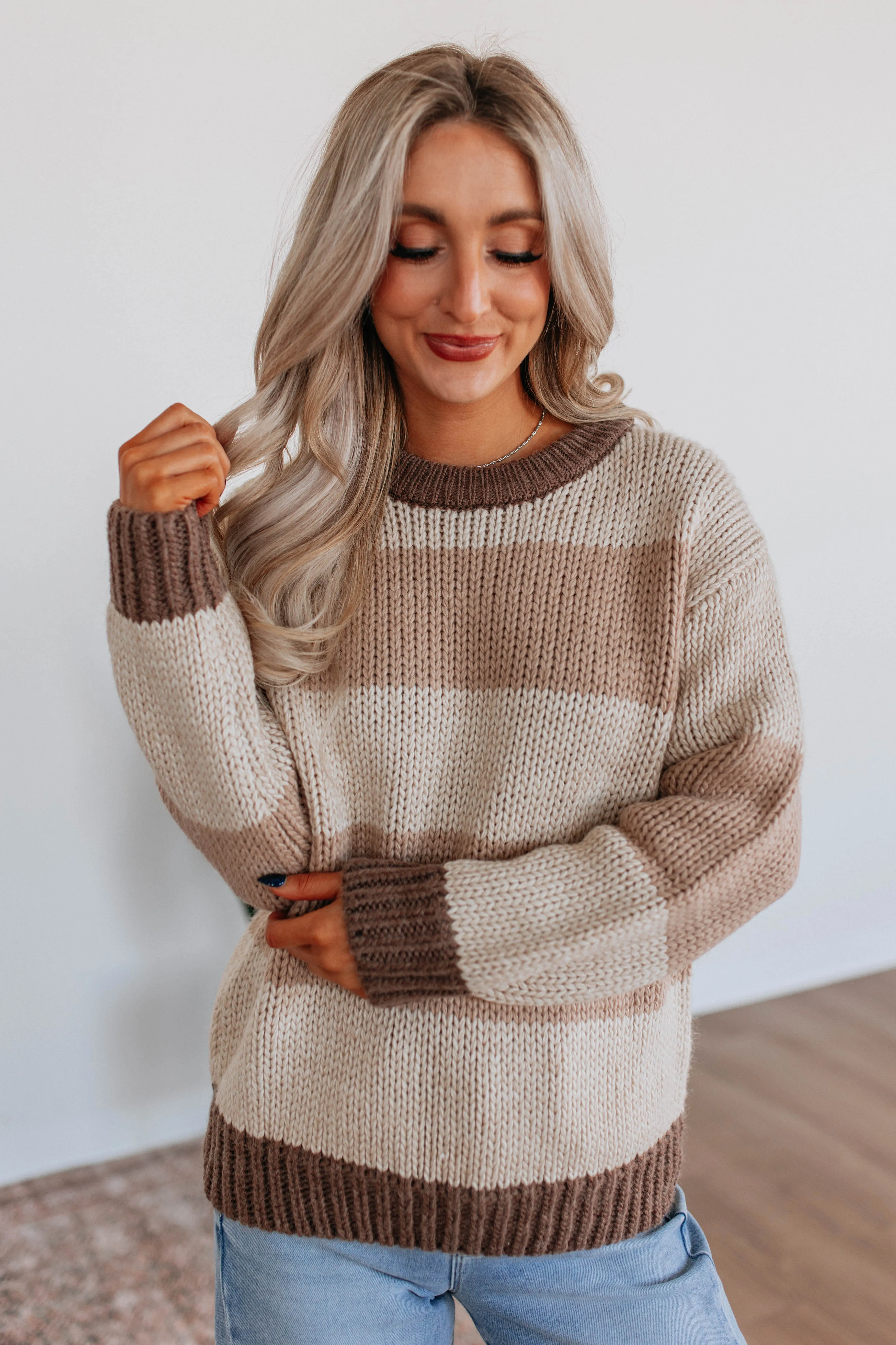 Jaylyn Striped Sweater sold by Wild Oak Boutique