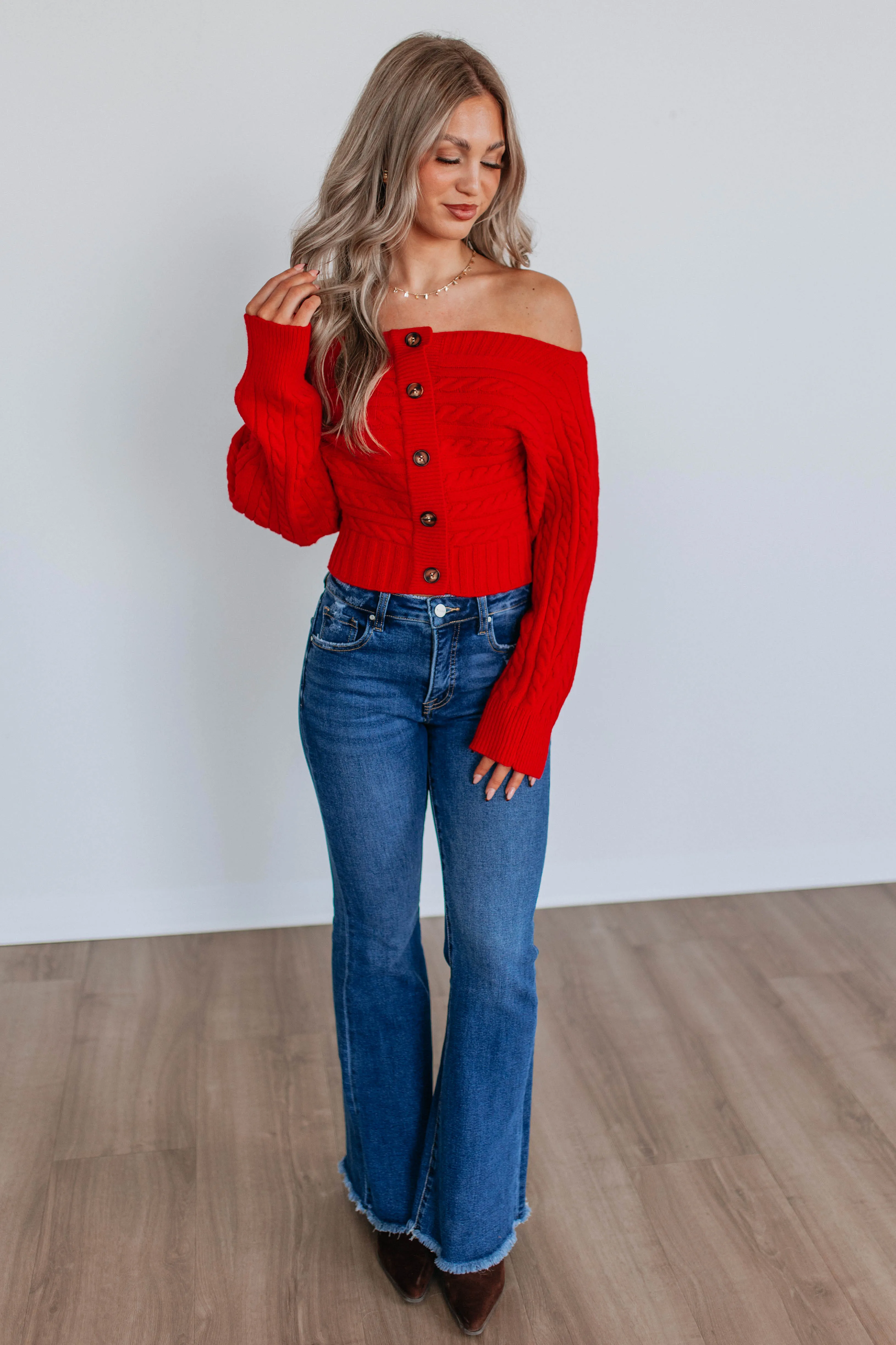 Emeline Sweater Top - Ruby sold by Wild Oak Boutique product image thumbnail 2