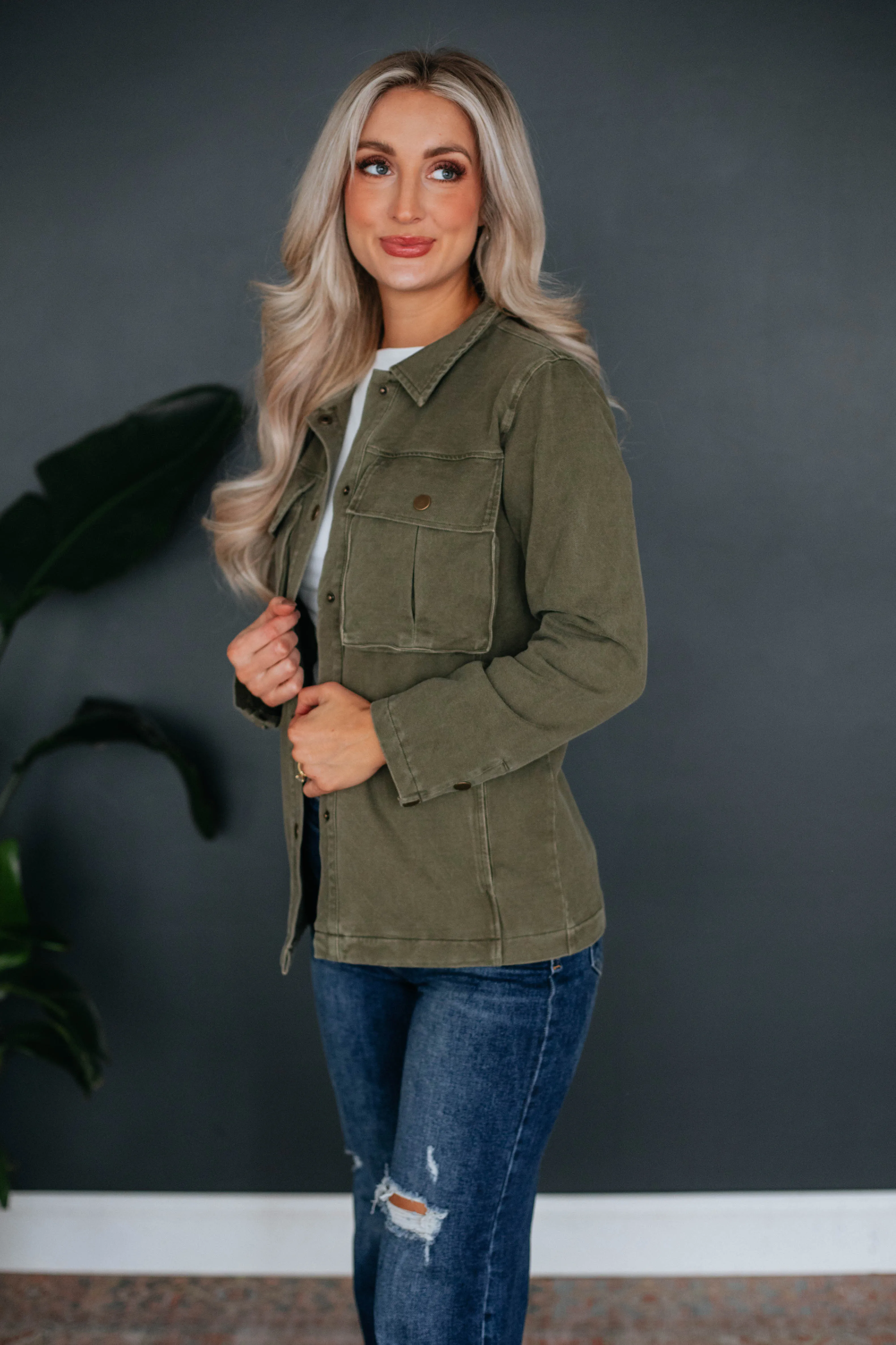 Indie Shacket - Moss sold by Wild Oak Boutique product image thumbnail 5