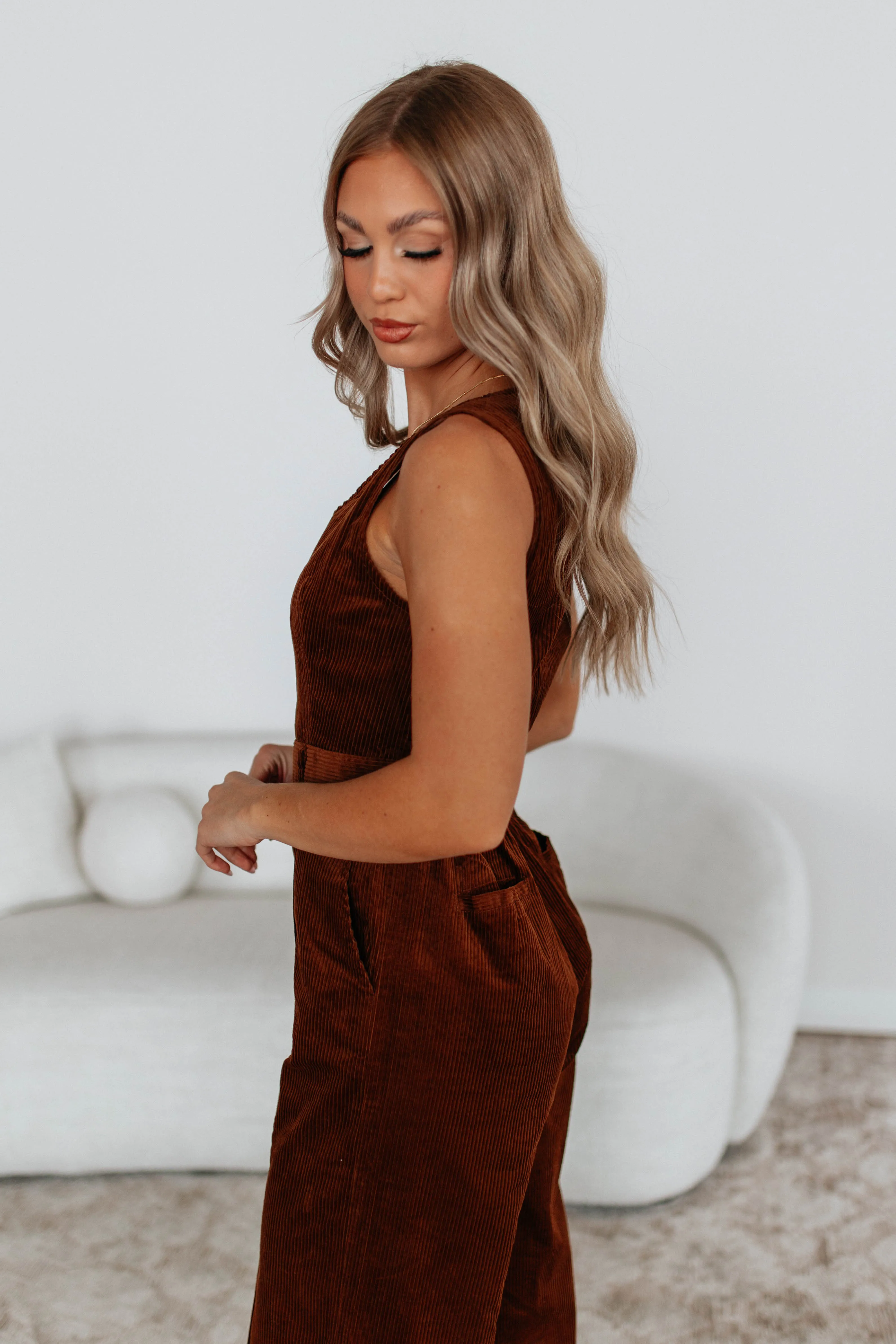 Kimberli Corduroy Jumpsuit sold by Wild Oak Boutique product image thumbnail 2