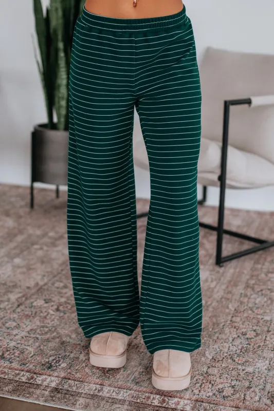 Cayla Striped Pants - Pine Mix sold by Wild Oak Boutique