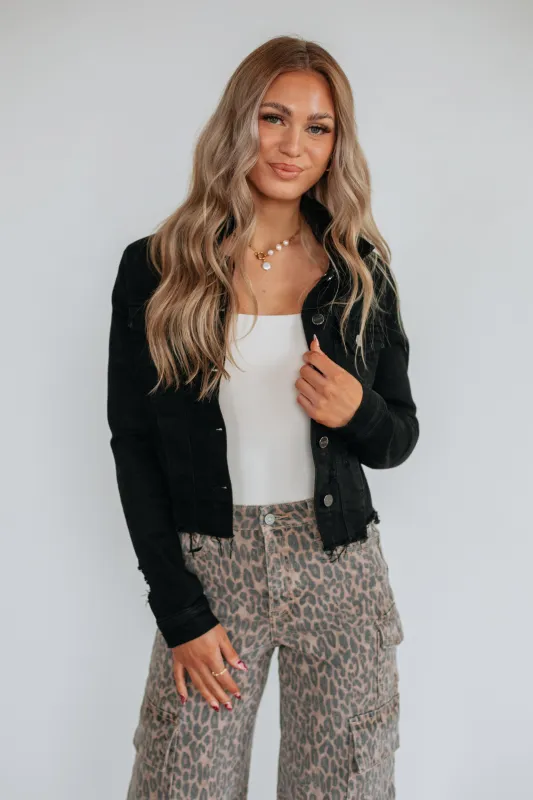 Gemma Risen Denim Jacket - Vintage Black sold by Wild Oak Boutique
