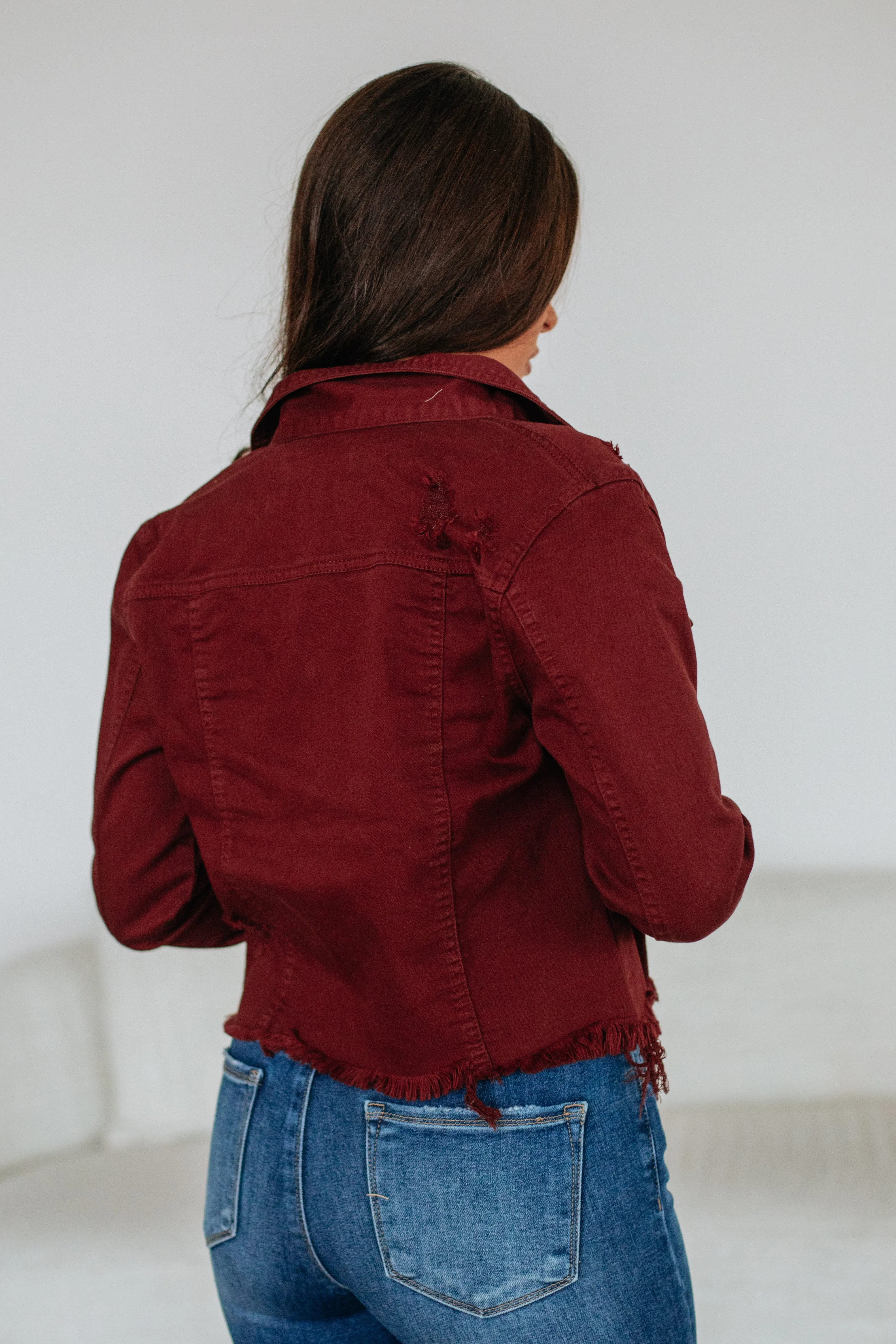 Gemma Risen Denim Jacket - Mahogany sold by Wild Oak Boutique product image thumbnail 4