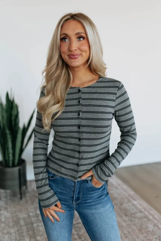 Carole Striped Top made by Le Lis