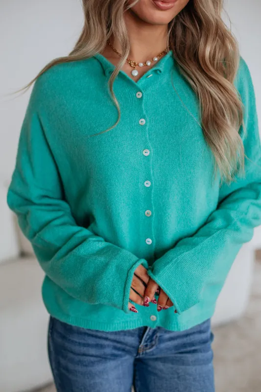 Brooke Cardigan - Turquoise made by Things Between