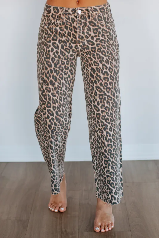 Olivia Vervet Jeans - Leopard sold by Wild Oak Boutique