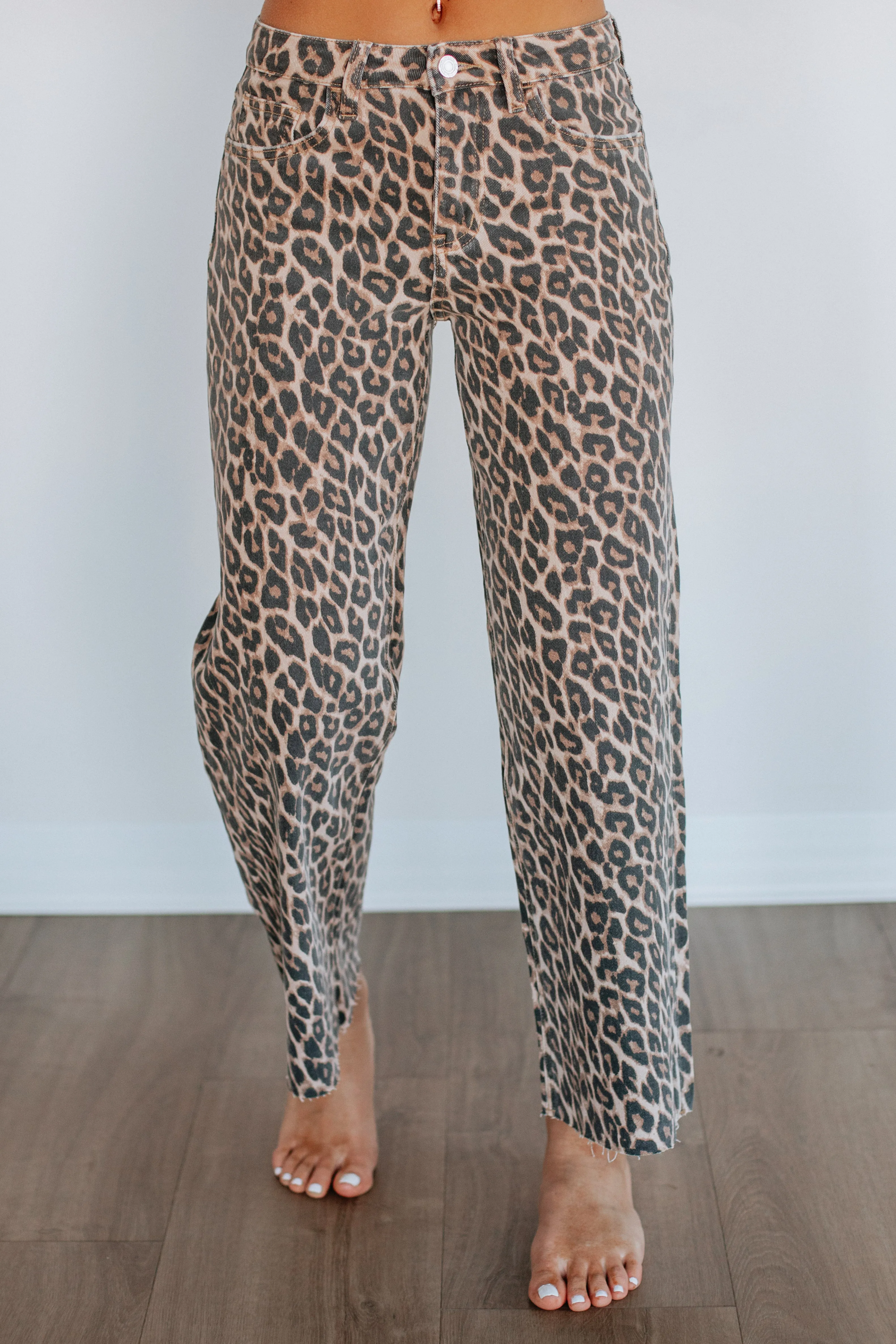 Olivia Vervet Jeans - Leopard sold by Wild Oak Boutique