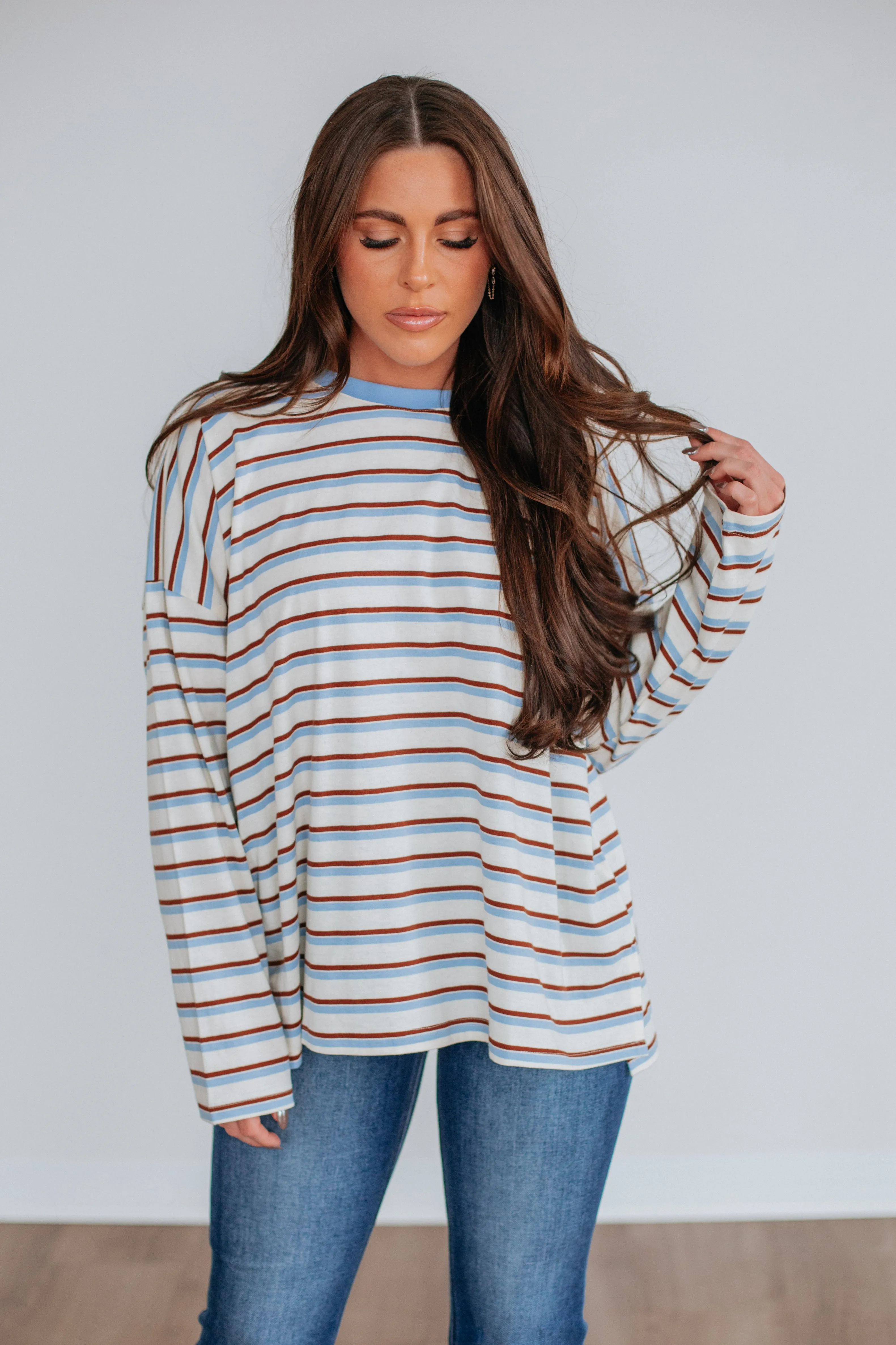 Cori Striped Top sold by Wild Oak Boutique