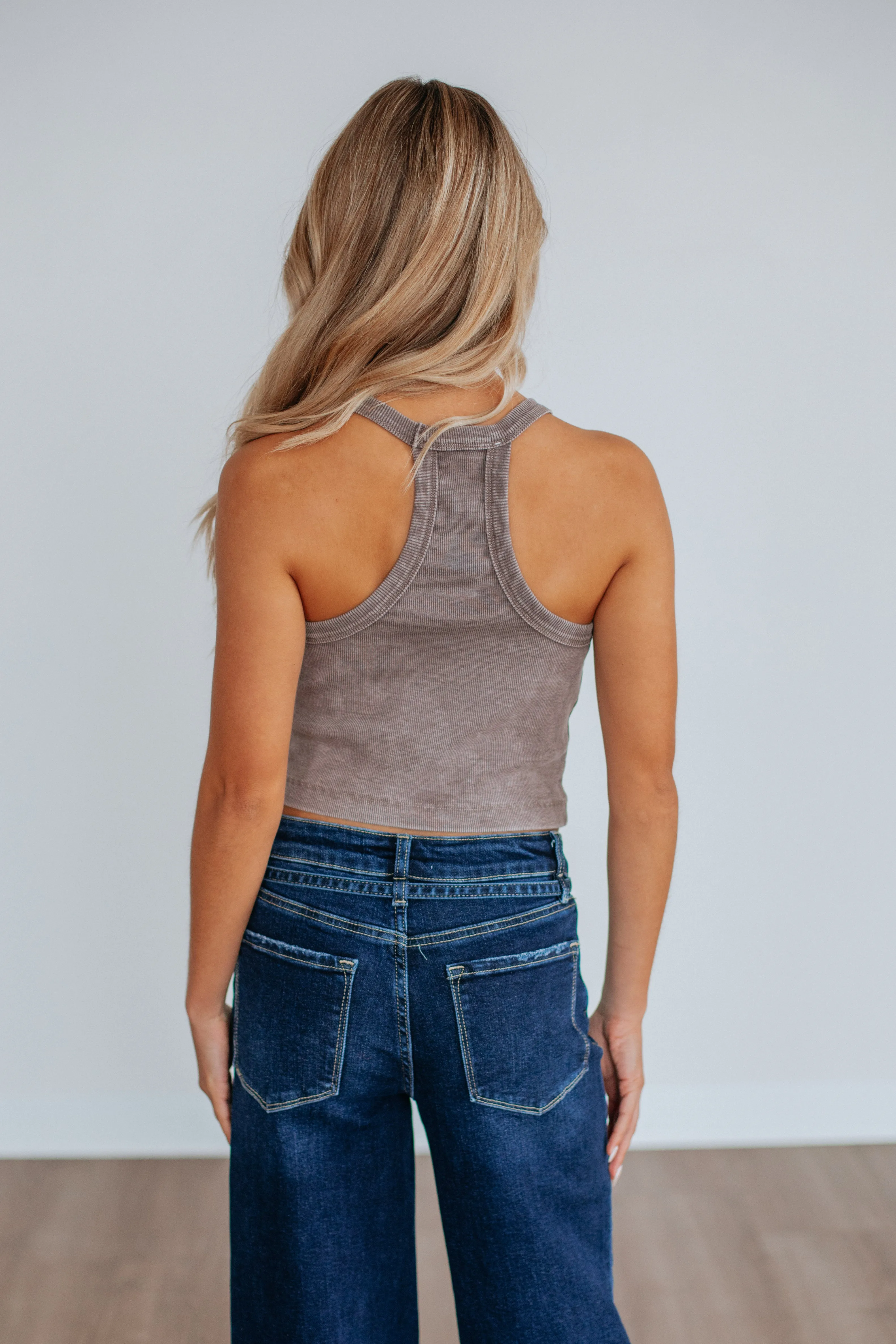 Chann Ribbed Tank - Mocha sold by Wild Oak Boutique product image thumbnail 5