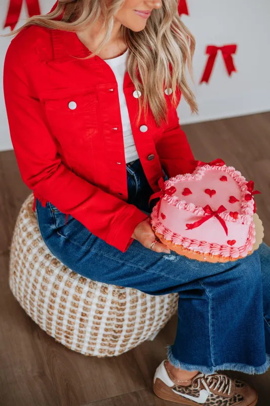 Gemma Risen Denim Jacket - Fiesta sold by Wild Oak Boutique