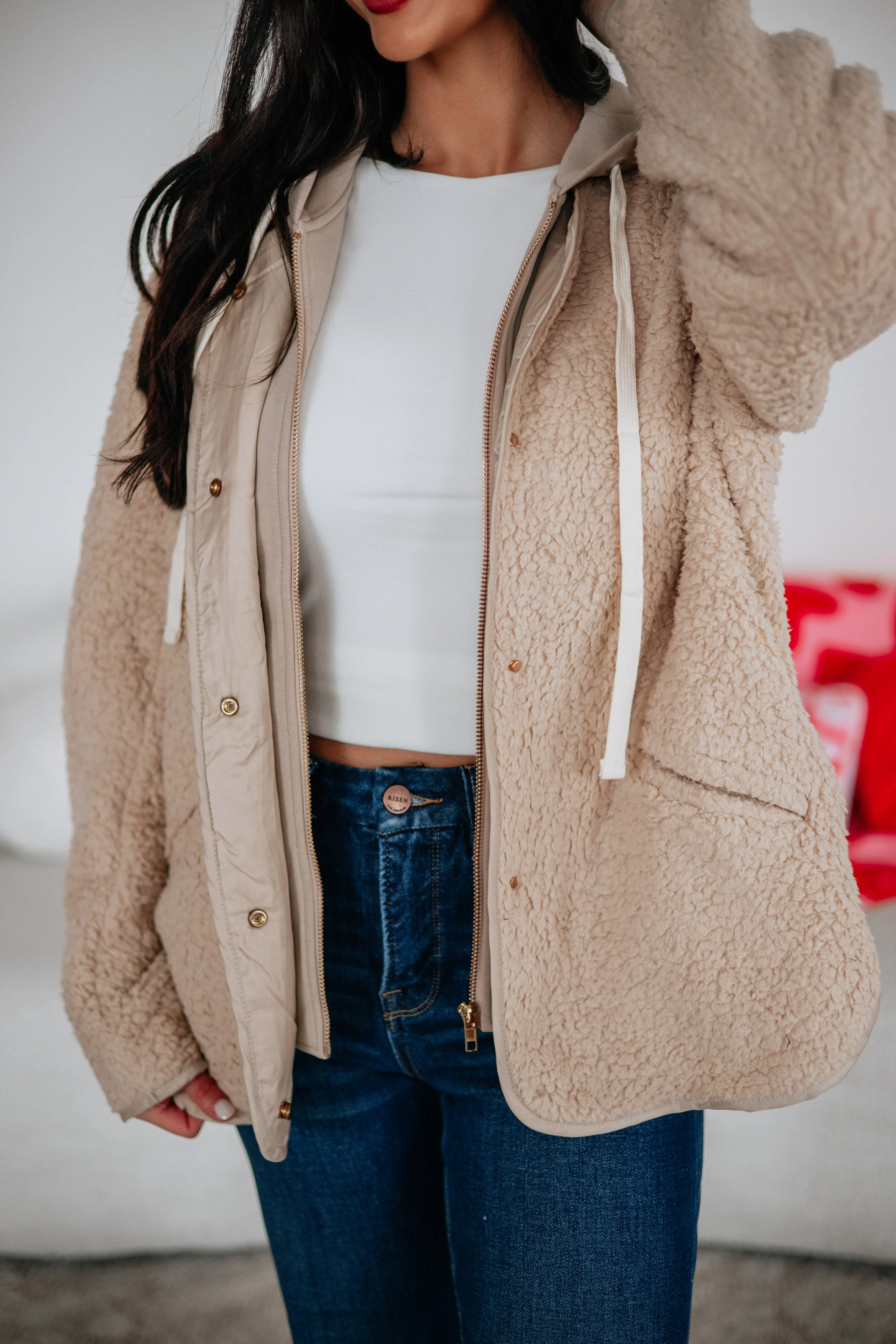 Myah Sherpa Jacket sold by Wild Oak Boutique product image thumbnail 5