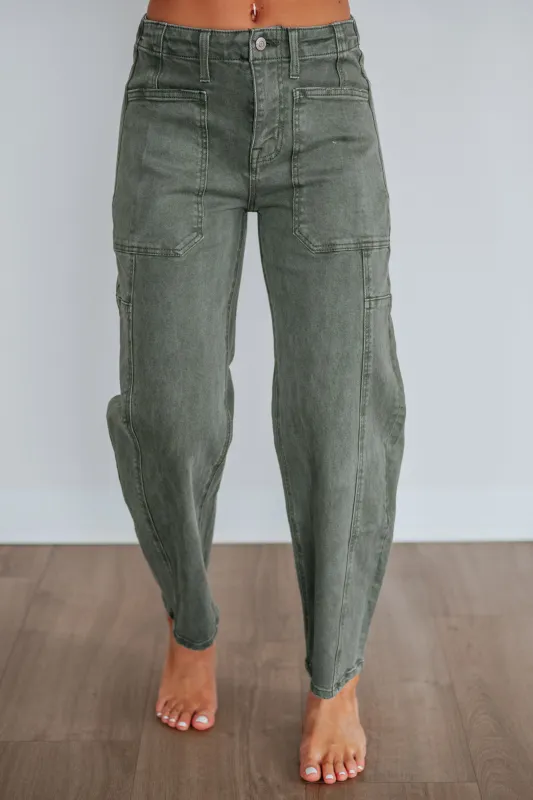 Gwenivere Flying Monkey Jeans - Deep Forest sold by Wild Oak Boutique
