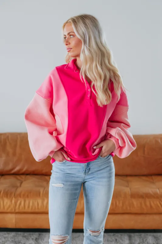 Tasmin Pullover - Pink Mix sold by Wild Oak Boutique