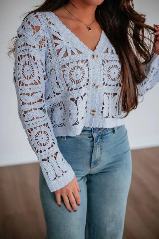 Ivana Crochet Cardigan sold by Wild Oak Boutique