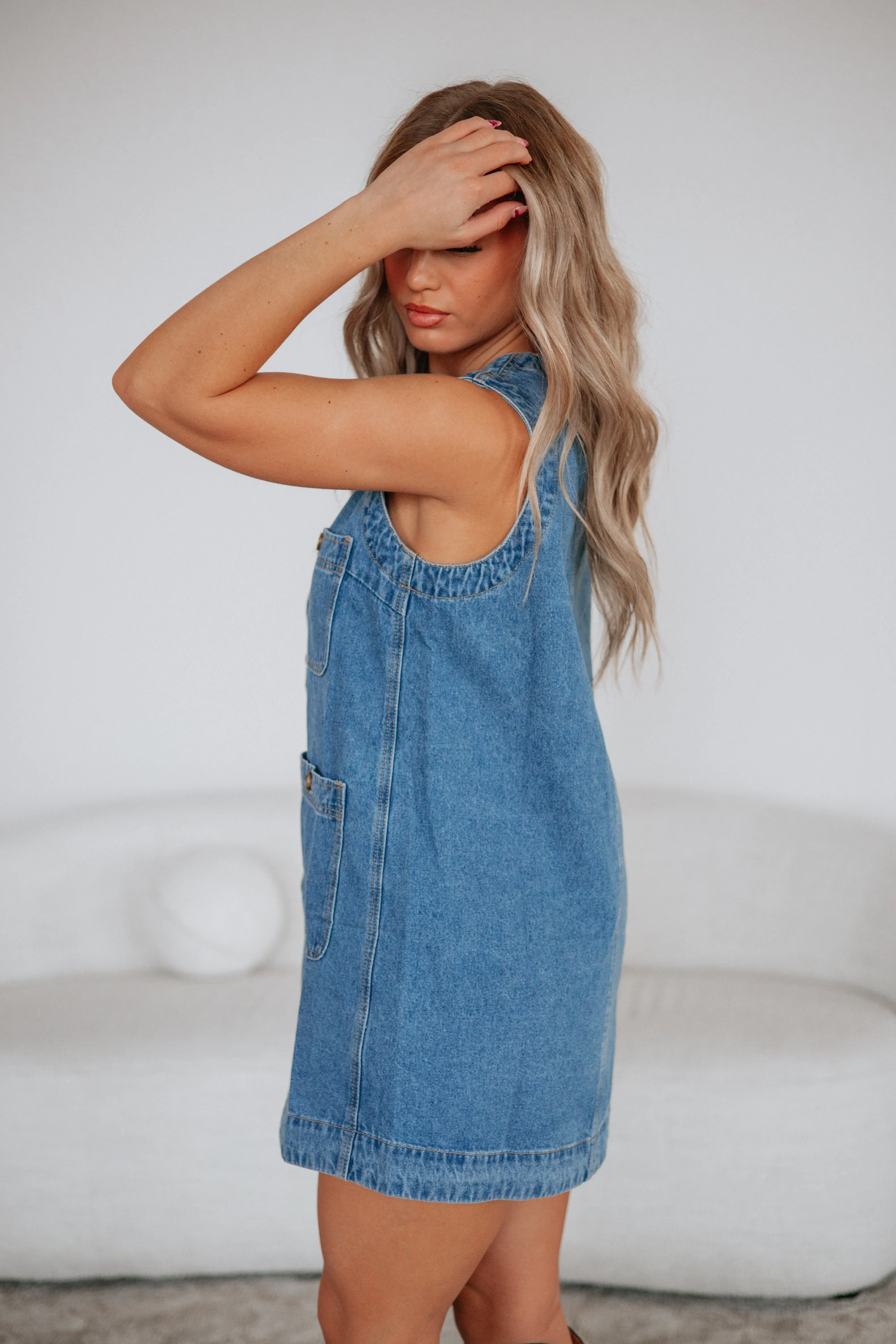 Patty Denim Dress sold by Wild Oak Boutique product image thumbnail 4