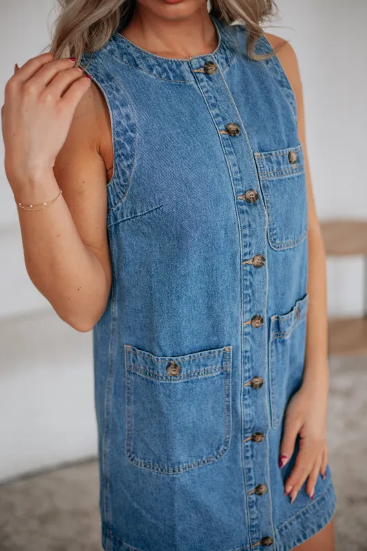 Patty Denim Dress sold by Wild Oak Boutique