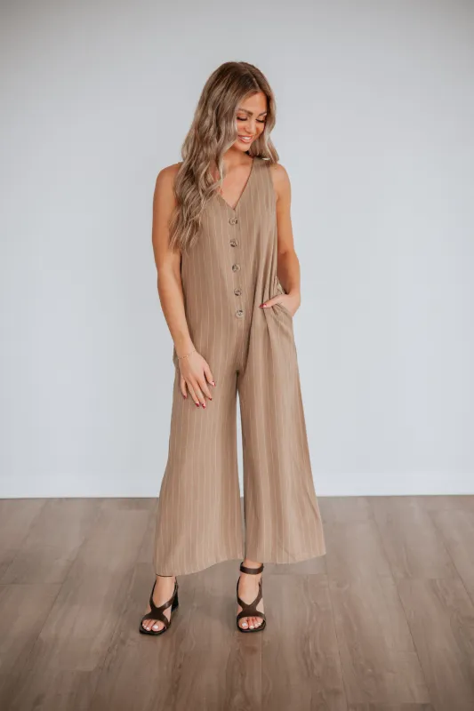 Inessa Striped Jumpsuit made by mioumuse