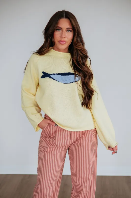 Gone Fishing Sweater sold by Wild Oak Boutique
